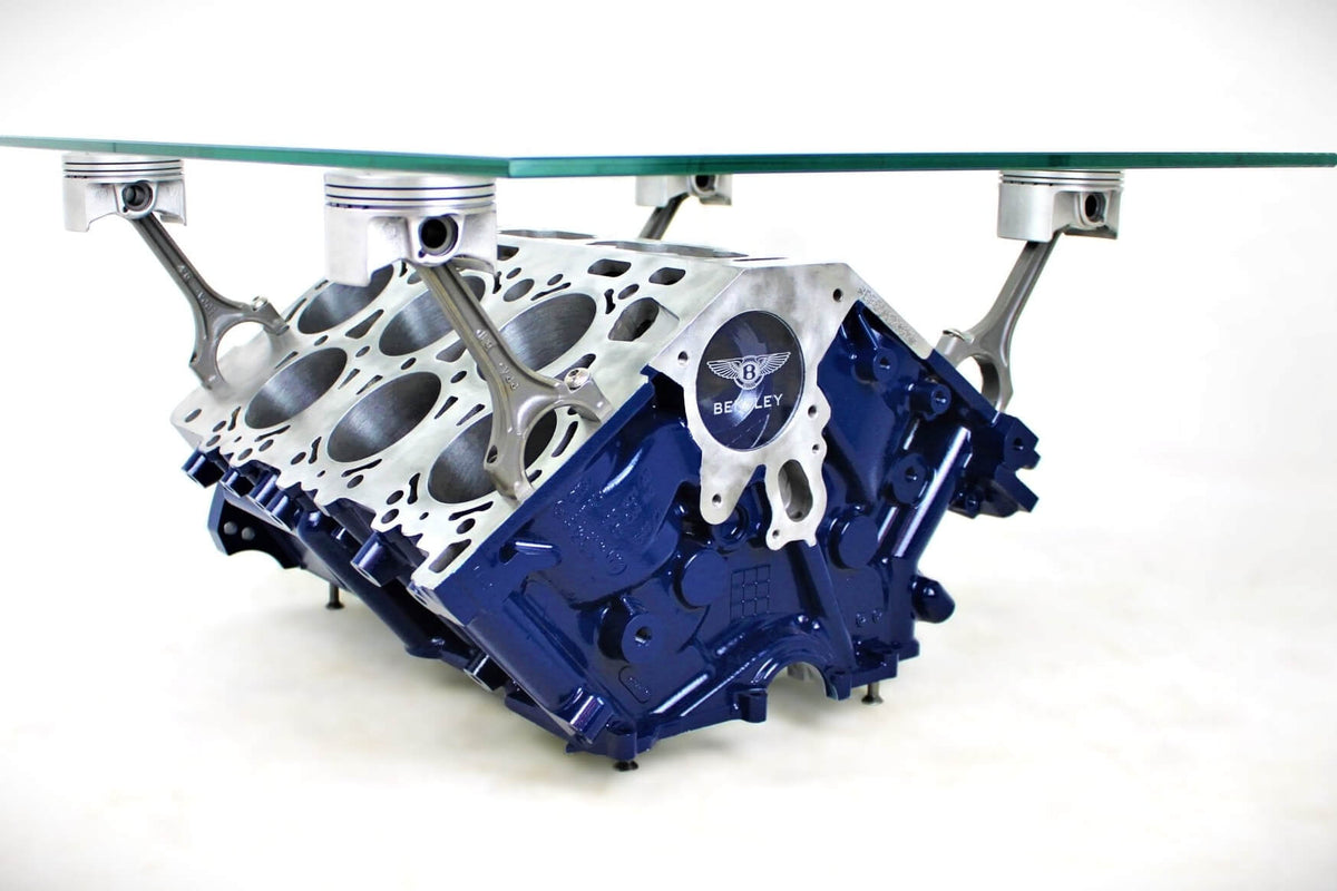 Bentley Engine Block Coffee Table - Genuine Bentley W12 Motor, Man Cav