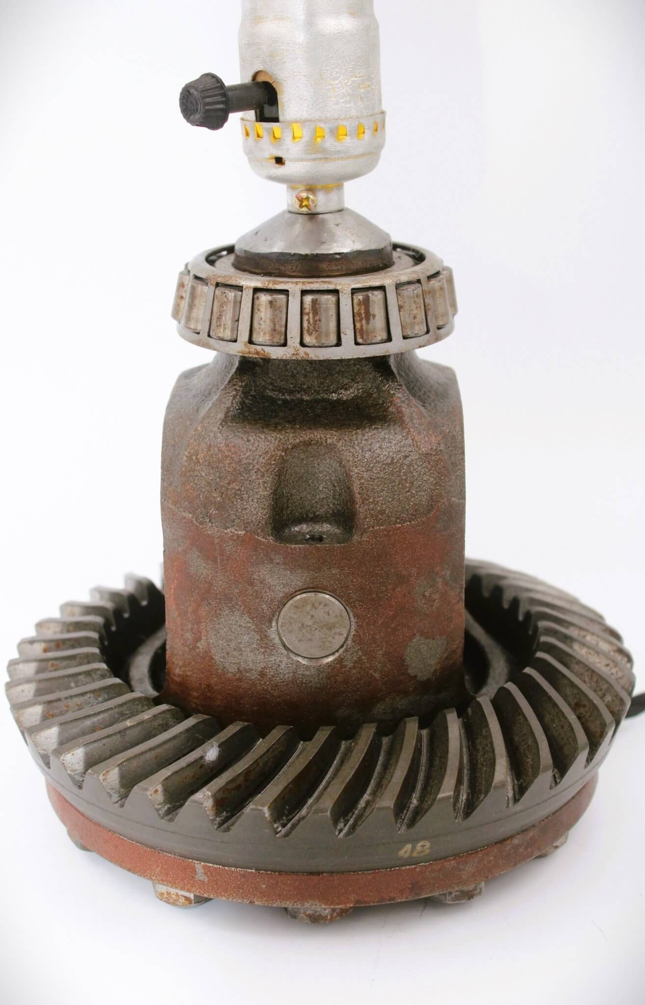 Car Differential Lamp - Rear Diff Automotive Decor, Steampunk Lamp, Unique Upcycled Lighting - Ben's Auto Decor