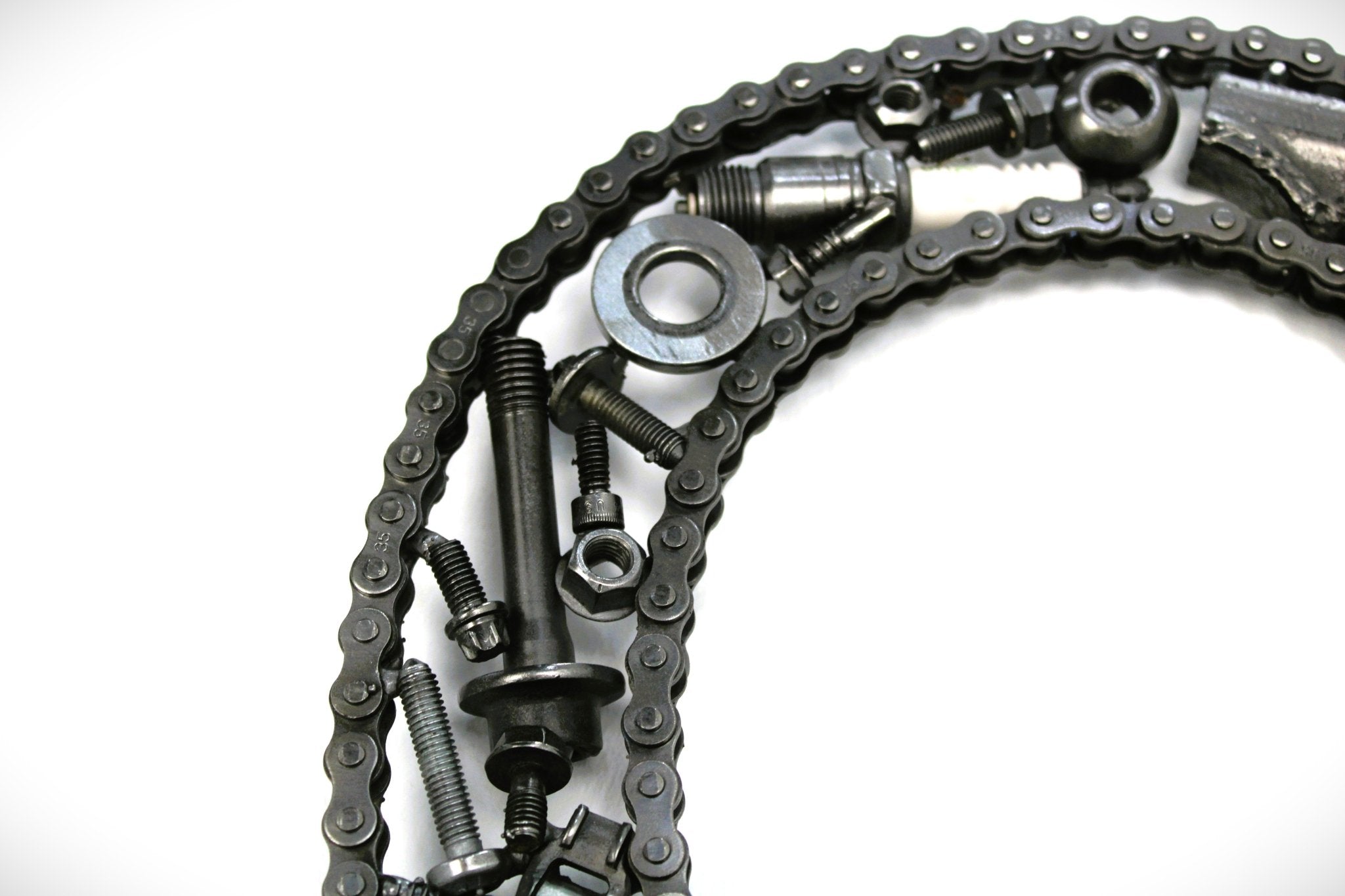 Car Part Letter C - Metal Automotive Wall Art, Unique Shelf Decor - Ben's Auto Decor