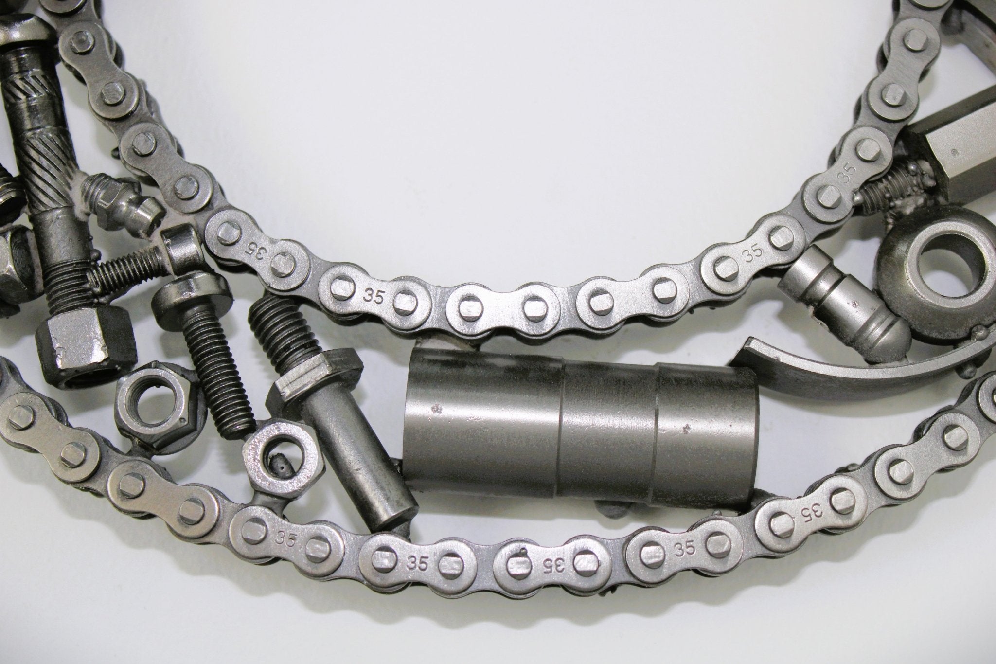 Car Part Letter C - Metal Automotive Wall Art, Unique Shelf Decor - Ben's Auto Decor