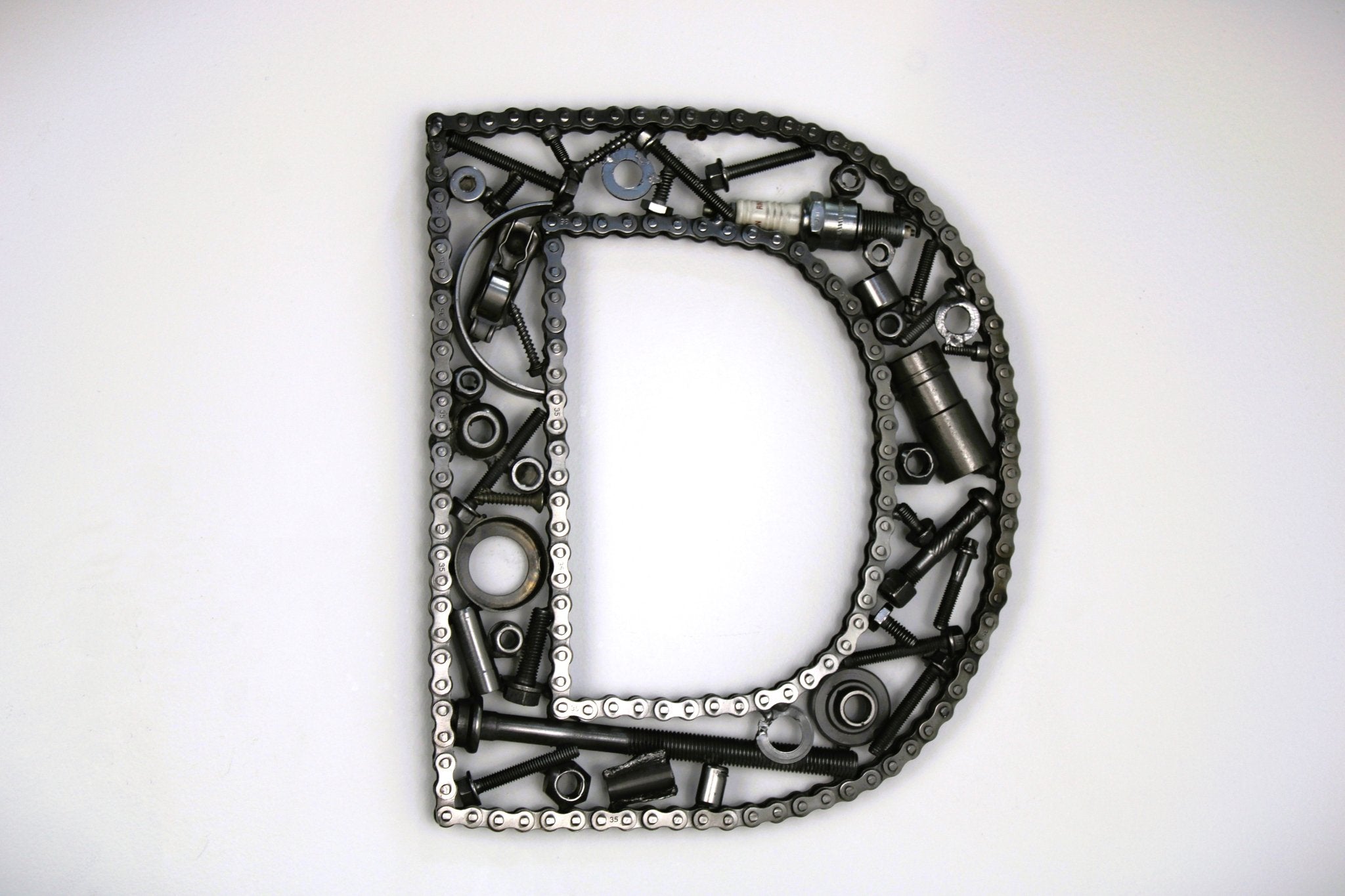 Car Part Letter D - Automotive Art, Garage Decor, Family Name Sign - Ben's Auto Decor