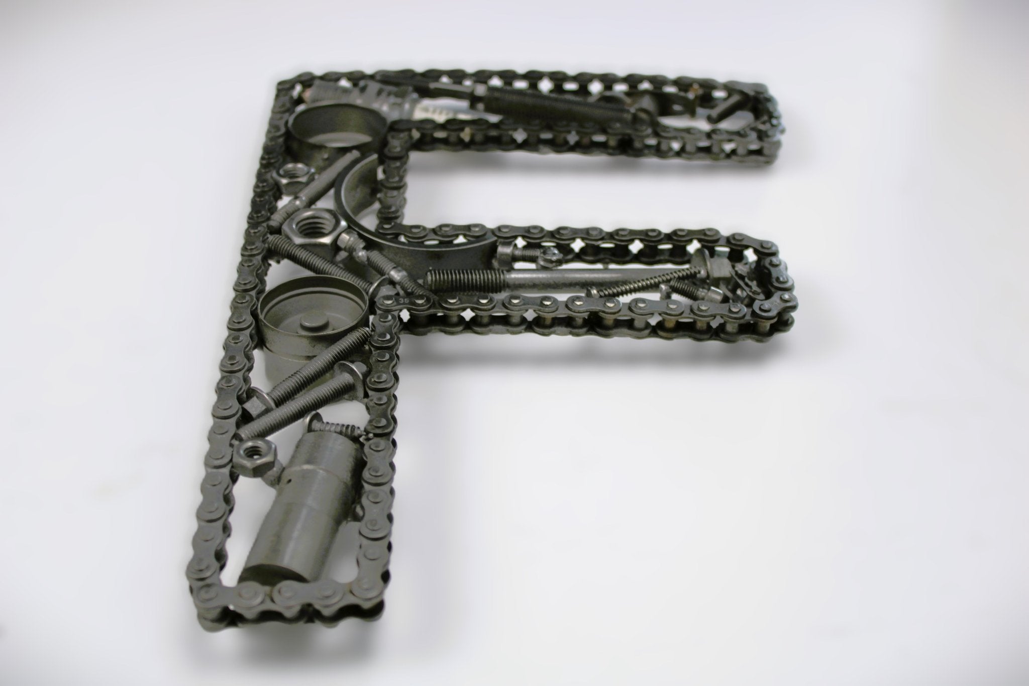 Car Part Letter F - Cool Wall Art for Car Enthusiasts, Handcrafted Last Name Initial - Ben's Auto Decor