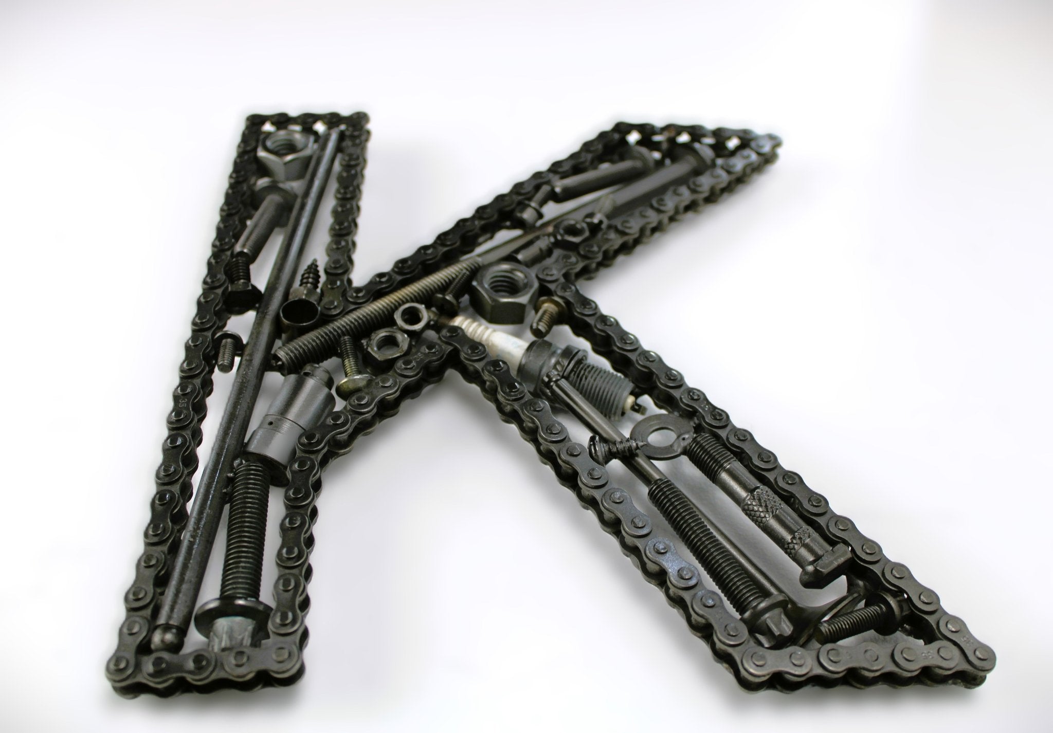 Car Part Letter K - Car Lover Wall Art, Custom Metal Letter, Motorhead Decor - Ben's Auto Decor