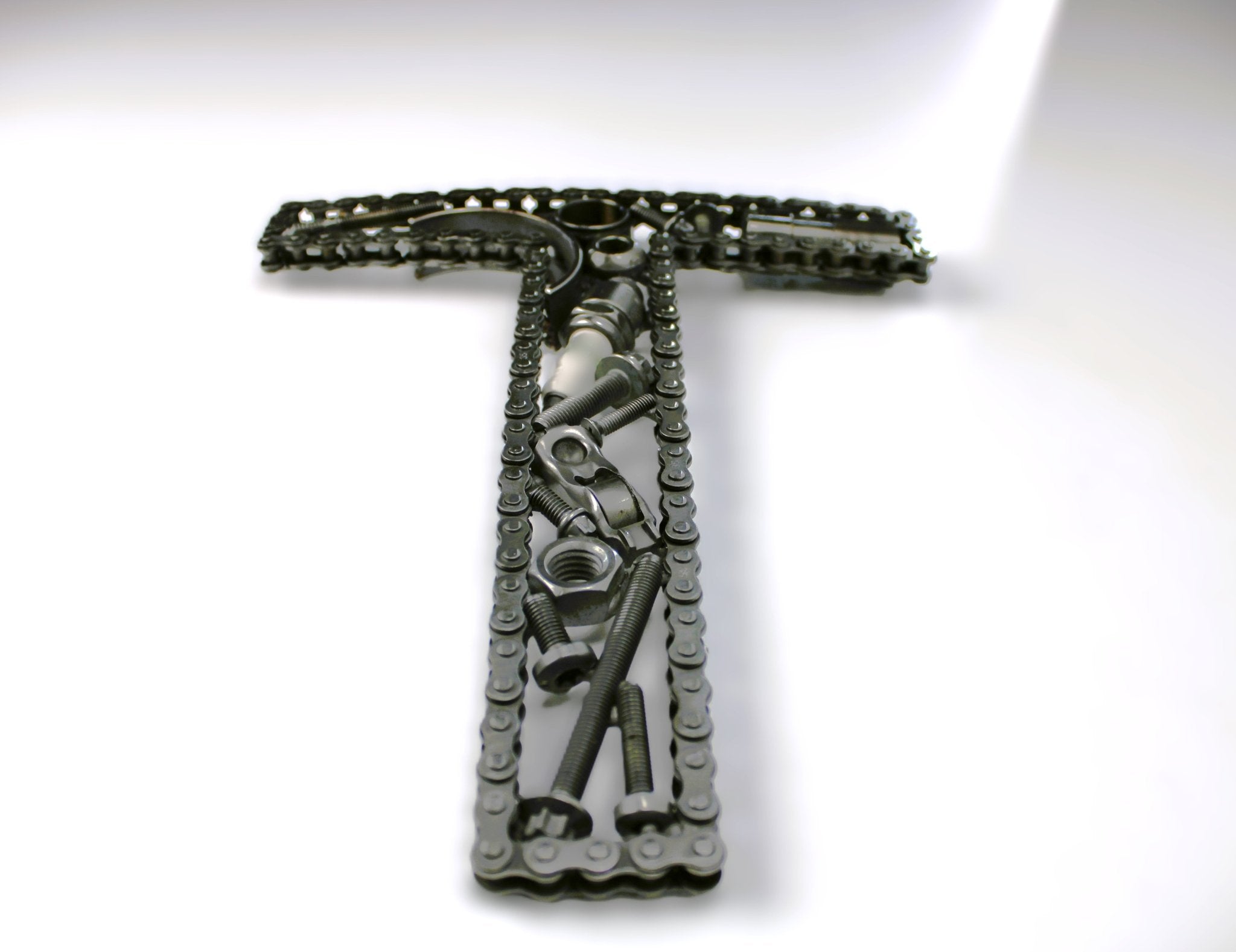 Car Part Letter T - Car Part Wall Hanging, Unique Gift for Husband, Automotive Decor - Ben's Auto Decor