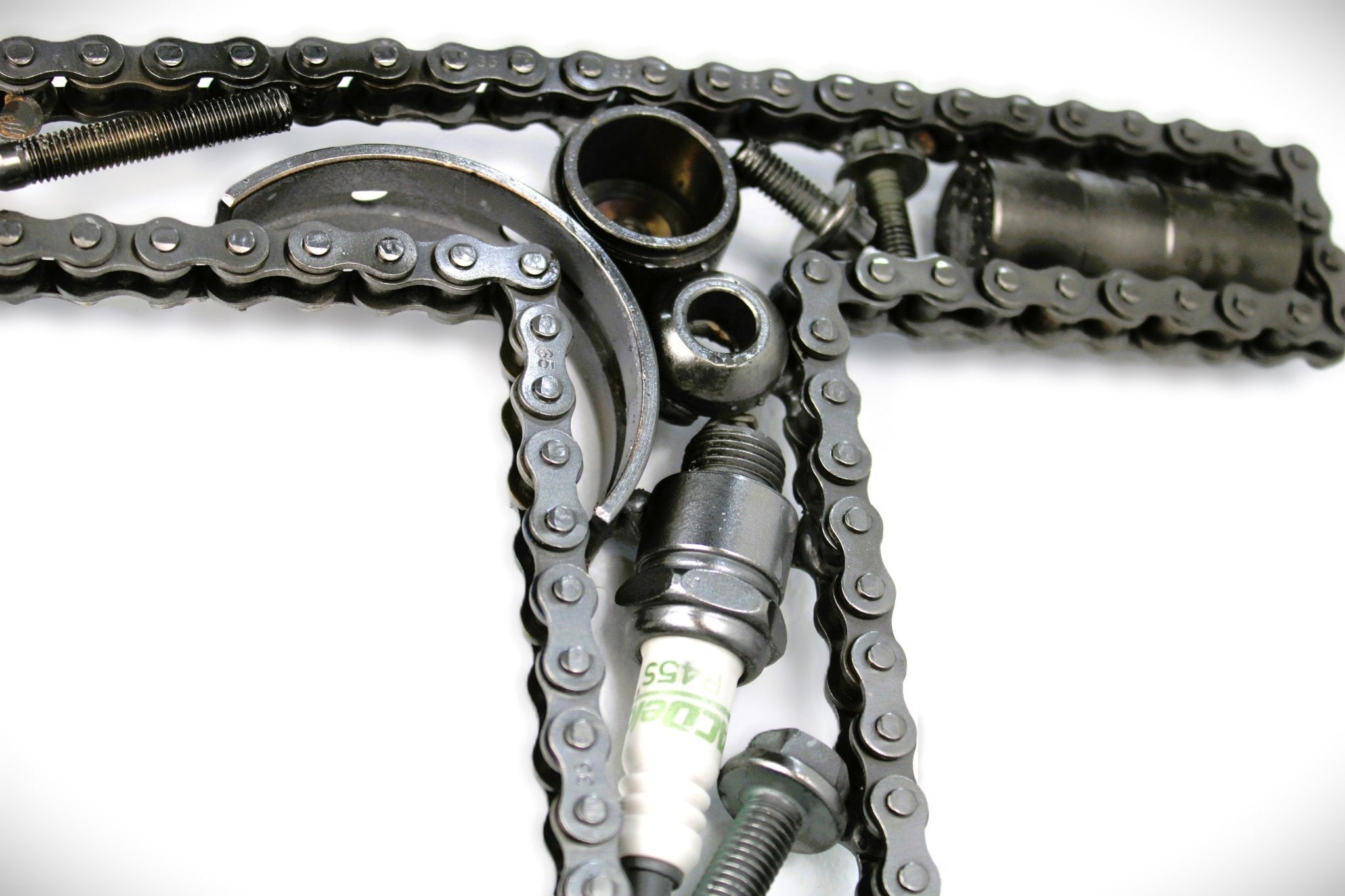 Car Part Letter T - Car Part Wall Hanging, Unique Gift for Husband, Automotive Decor - Ben's Auto Decor