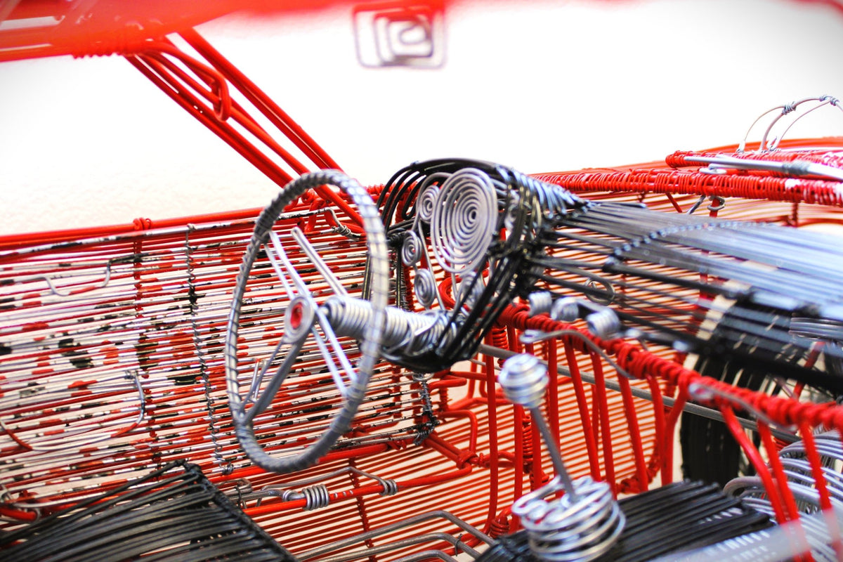 Ferrari 250 GTO No. 19 — Kinetic Wire Sculpture - Ben's Auto Decor
