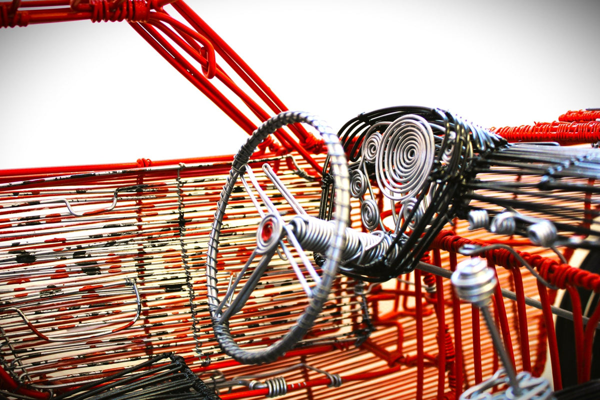 Ferrari 250 GTO No. 19 — Kinetic Wire Sculpture - Ben's Auto Decor