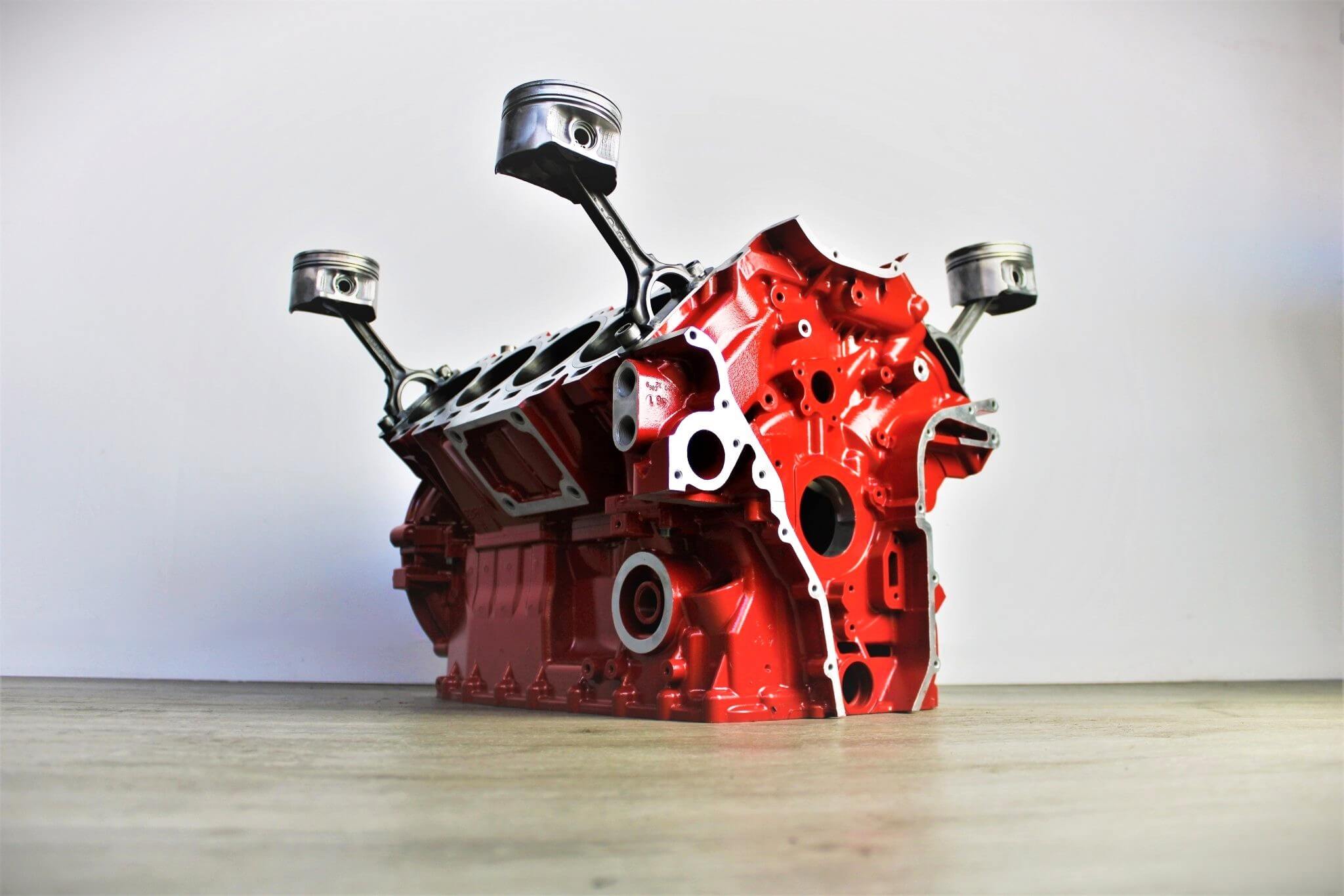 Ferrari Engine Block Coffee Table - Handcrafted Unique Automotive Deco