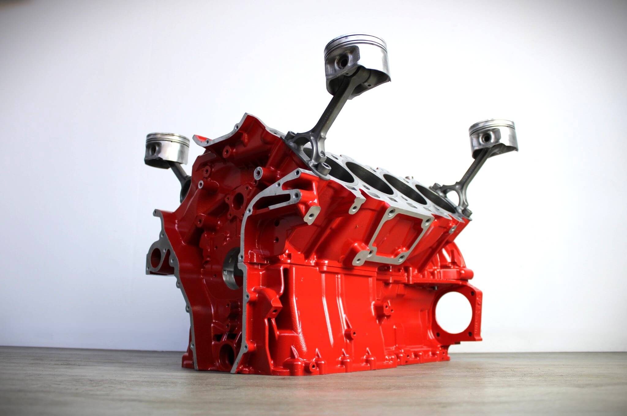 Ferrari Engine Block Coffee Table - Handcrafted Unique Automotive Decor, Man Cave Furniture - Ben's Auto Decor