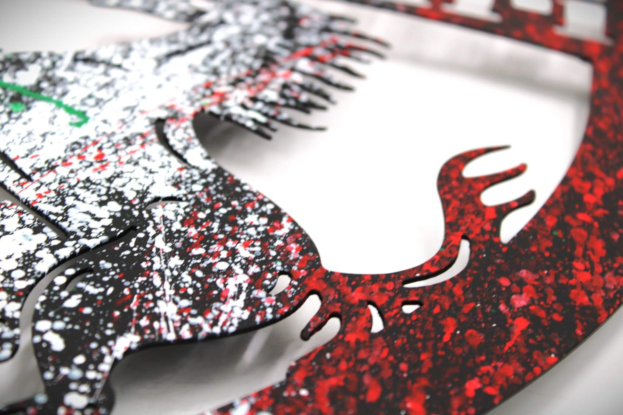 Ferrari Prancing Horse Logo Metal Wall Art - Hand - Painted, Ready to Hang, Unique Decor for Supercar Enthusiasts - Ben's Auto Decor