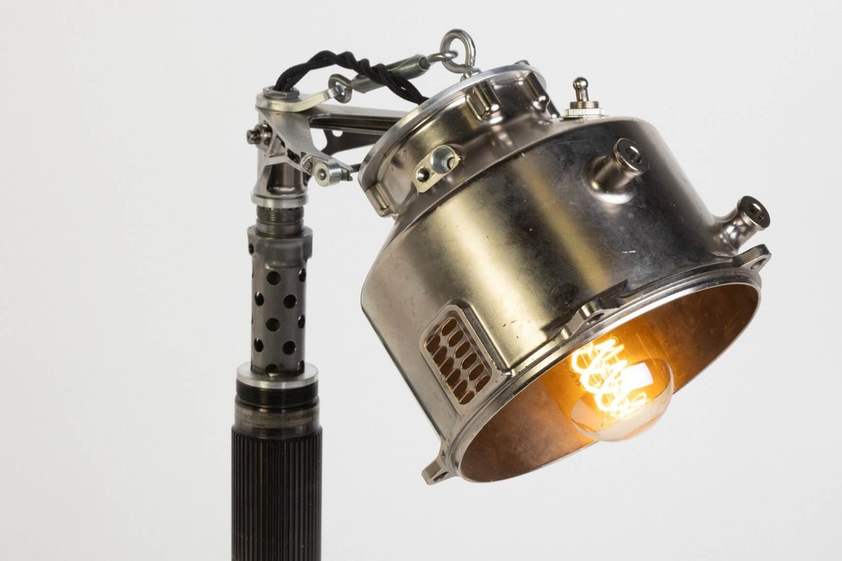 Formula 1 Clutch Housing Lamp - Race Car Decor Made from Authentic McLaren Engine Components - Ben's Auto Decor