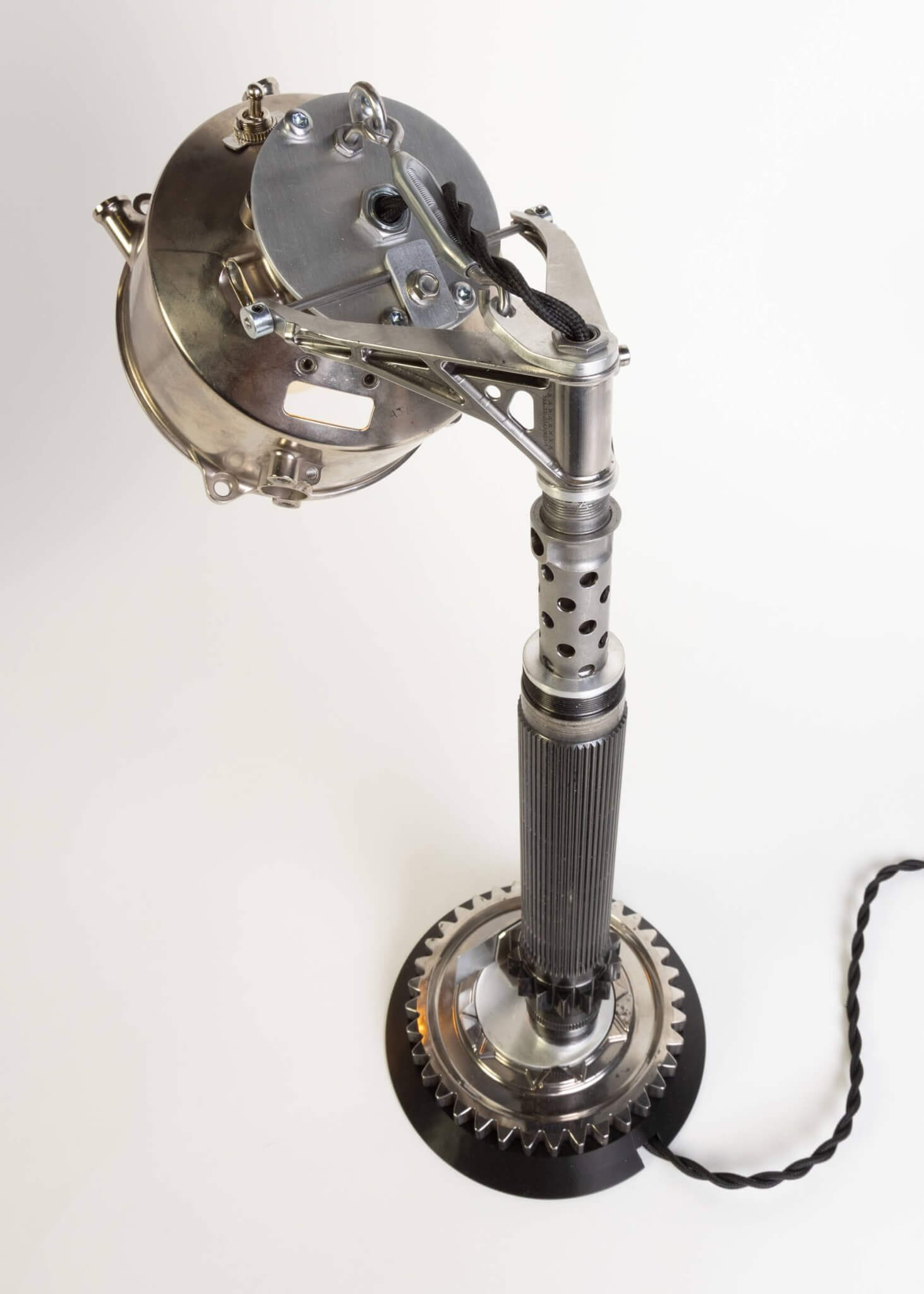 Formula 1 Clutch Housing Lamp - Race Car Decor Made from Authentic McLaren Engine Components - Ben's Auto Decor