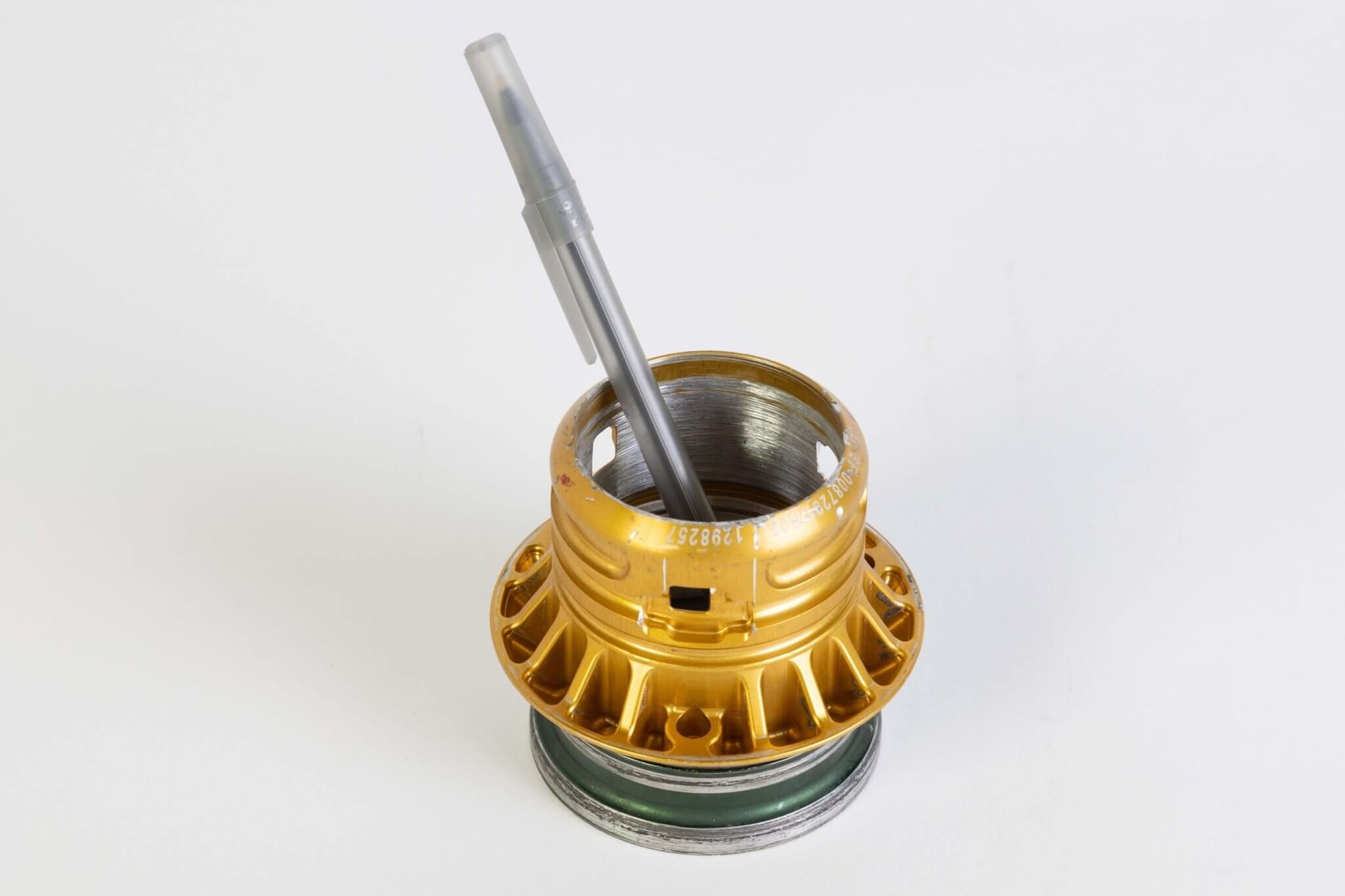 Gold Formula 1 Front Wheel Nut Pen Holder Automotive Art - Ben's Auto Decor