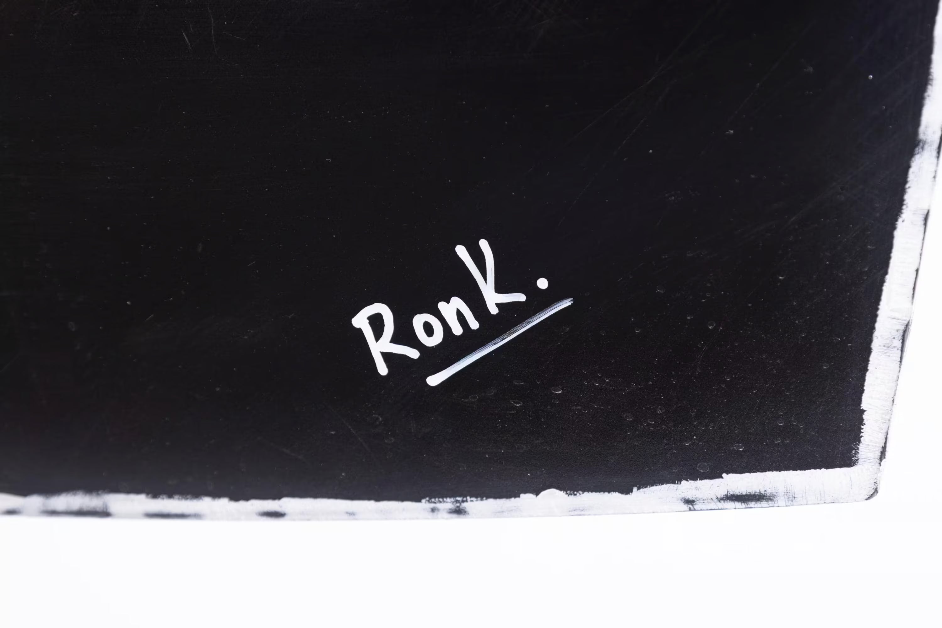 Porsche 911 Hood Art - Hand-Painted Red, Blue and Black Automotive Artwork, Unique Piece Titled 'GULP' Signed by Artist Ronnie King, Porsche Crest is Displayed - Ben's Auto Decor