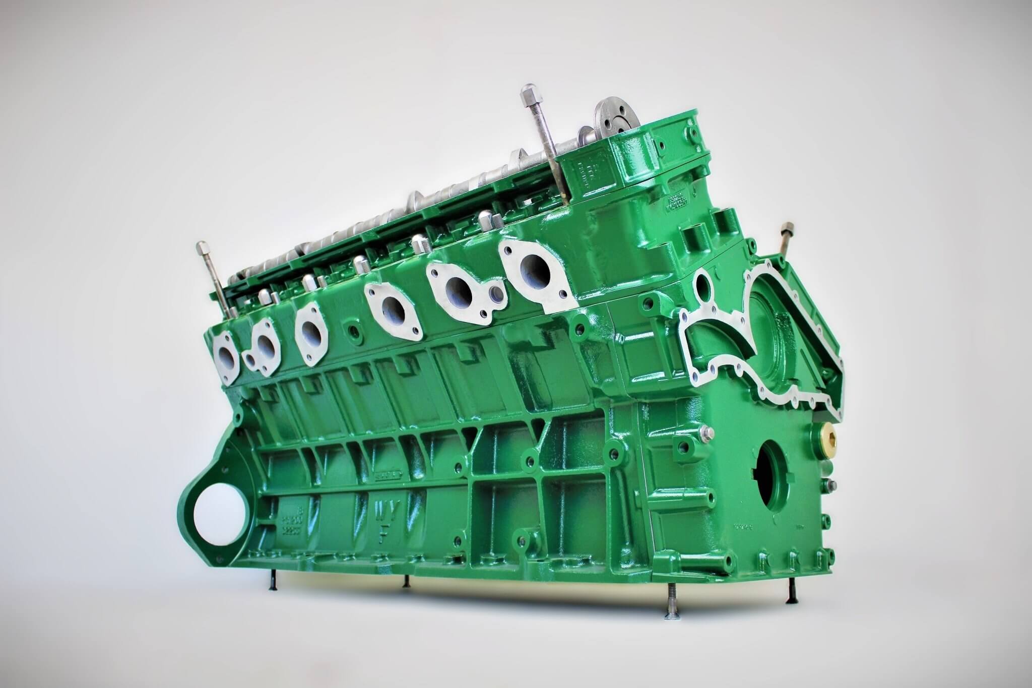 Jaguar V12 Engine Block Coffee Table - British Racing Green Finish, Man Cave Furniture - Ben's Auto Decor