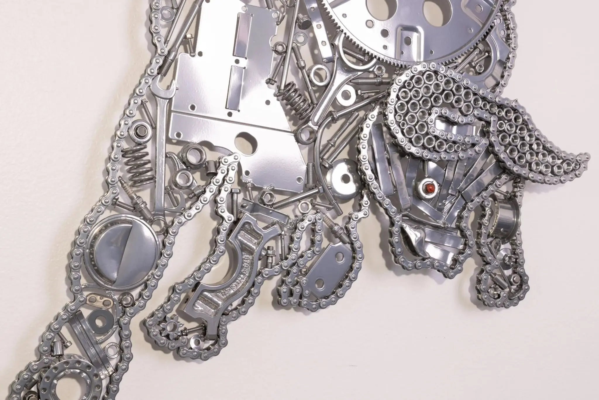 Lamborghini Bull Logo Wall Sculpture - Handcrafted Metal Art from Genuine Auto Parts - Ben's Auto Decor