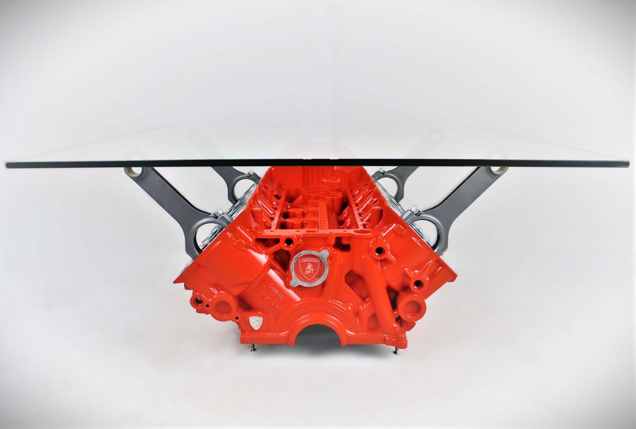 Lamborghini Gallardo V10 Engine Block Coffee Table - Unique Man Cave Furniture, Lamborghini Decor - Ben's Auto Decor