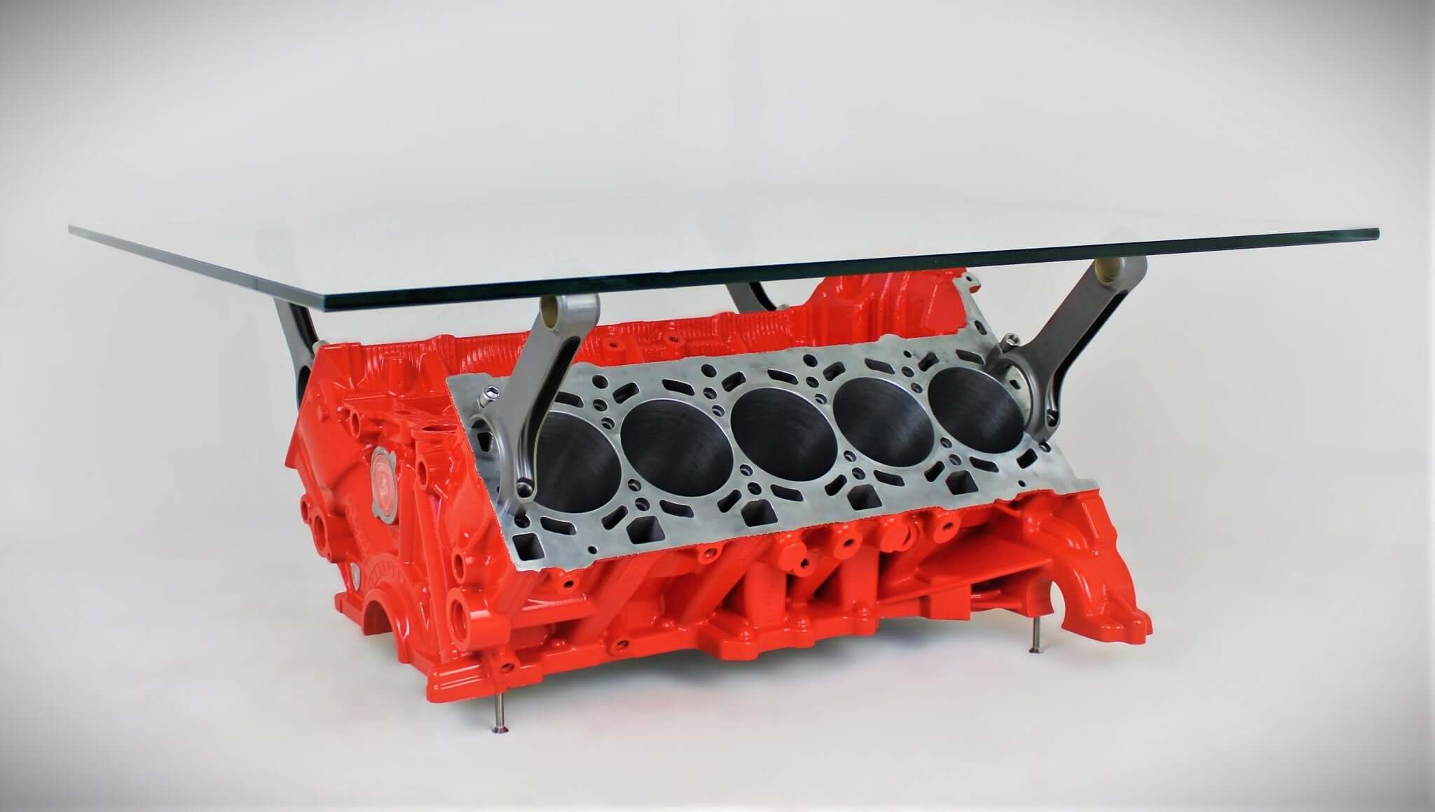 Lamborghini Gallardo V10 Engine Block Coffee Table - Unique Man Cave Furniture, Lamborghini Decor - Ben's Auto Decor
