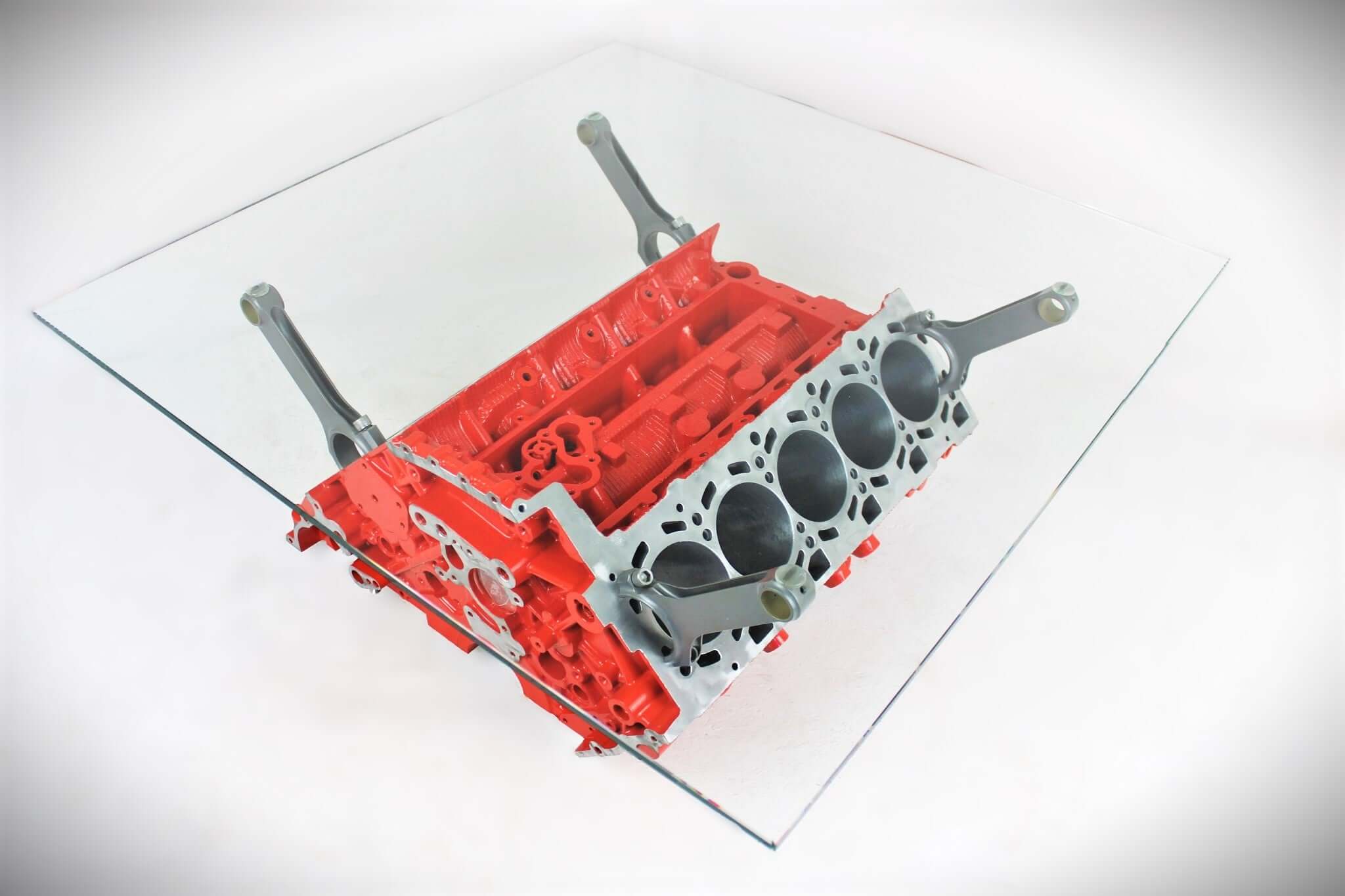Lamborghini Gallardo V10 Engine Block Coffee Table - Unique Man Cave Furniture, Lamborghini Decor - Ben's Auto Decor