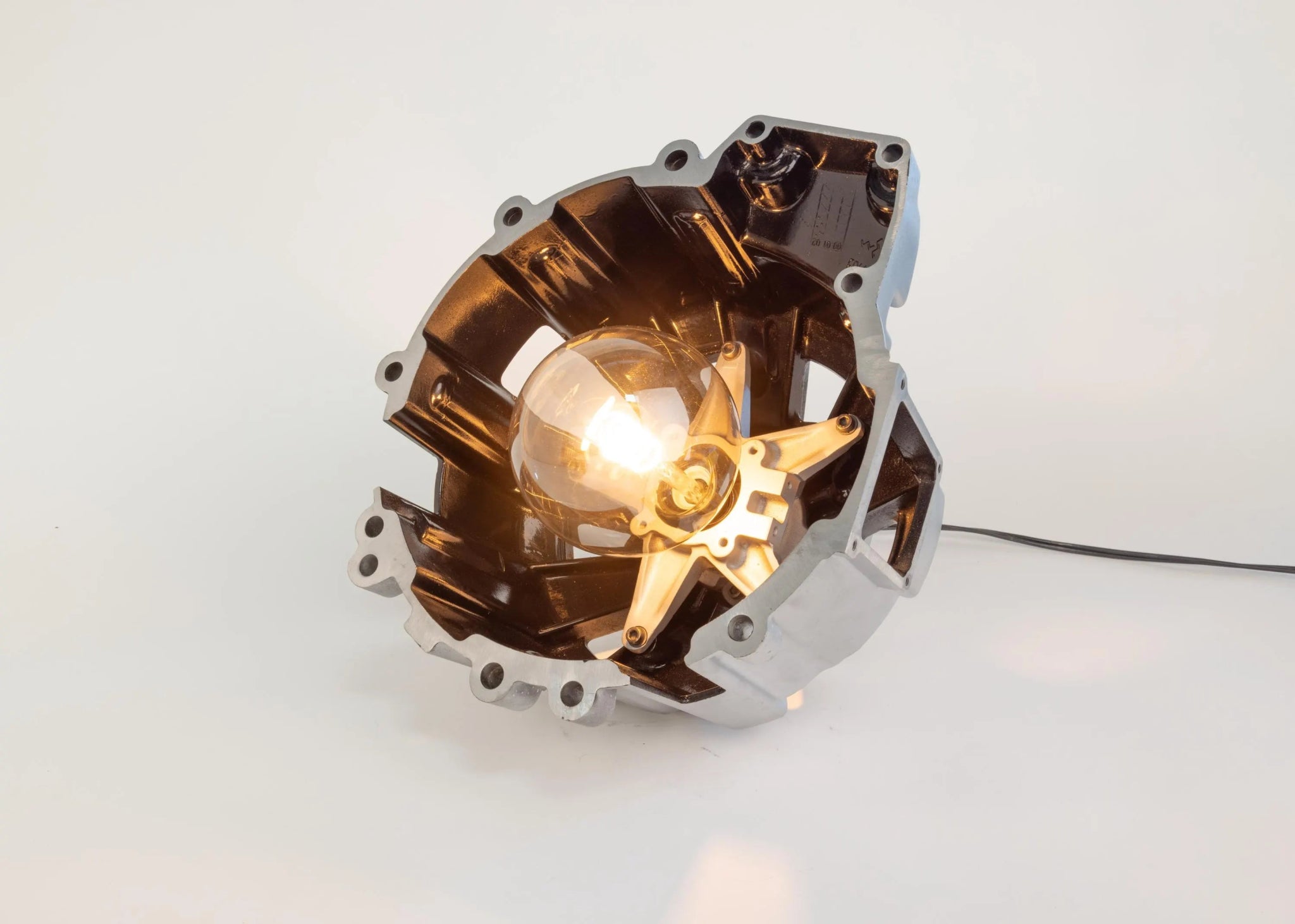 Maserati F136 Bell Housing Lamp - Table and Desk Lighting, Industrial Car Part Decor, Handmade - Ben's Auto Decor