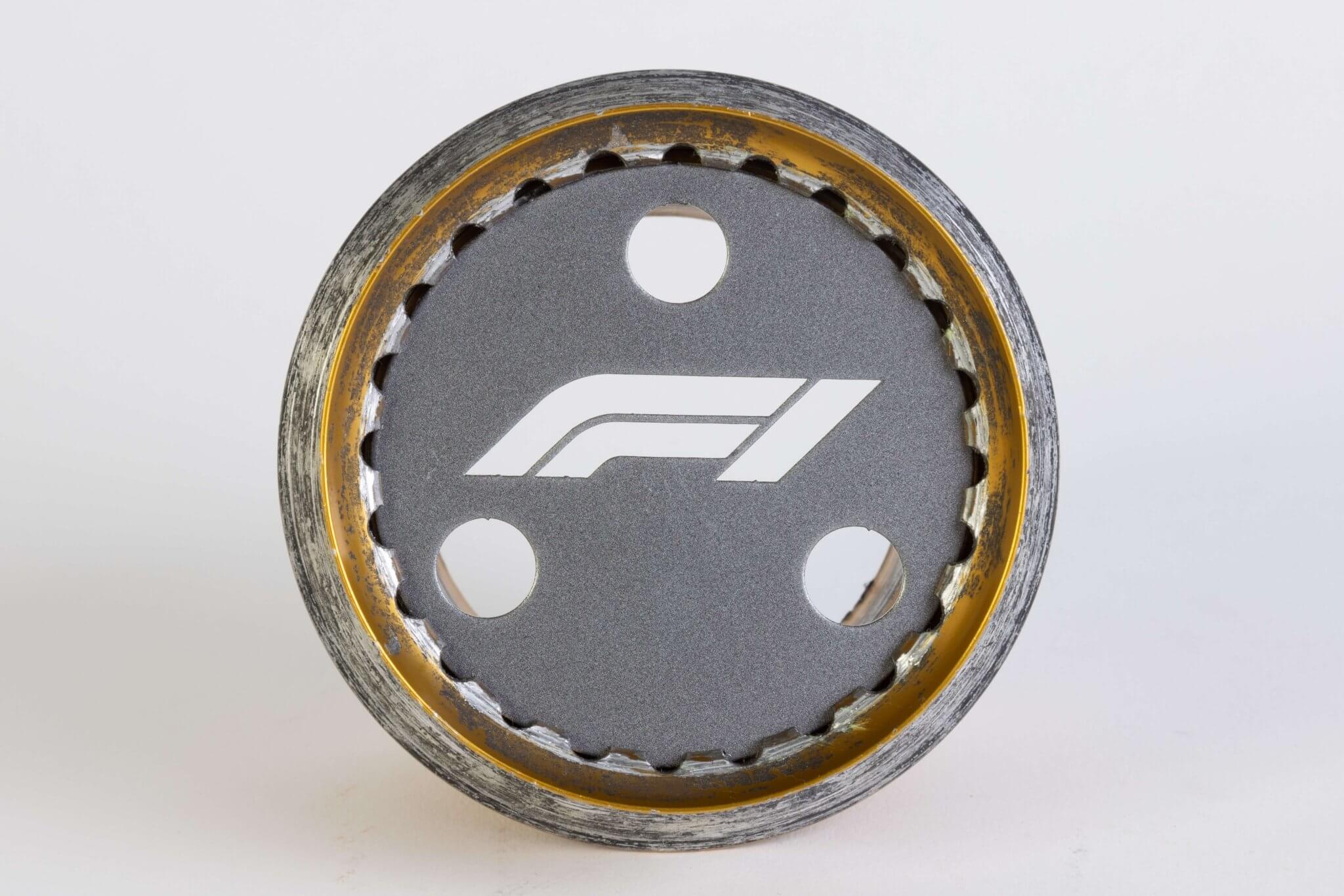 McLaren F1 Rear Wheel Nut Pen Holder - Gold Formula One Desk Decor - Ben's Auto Decor