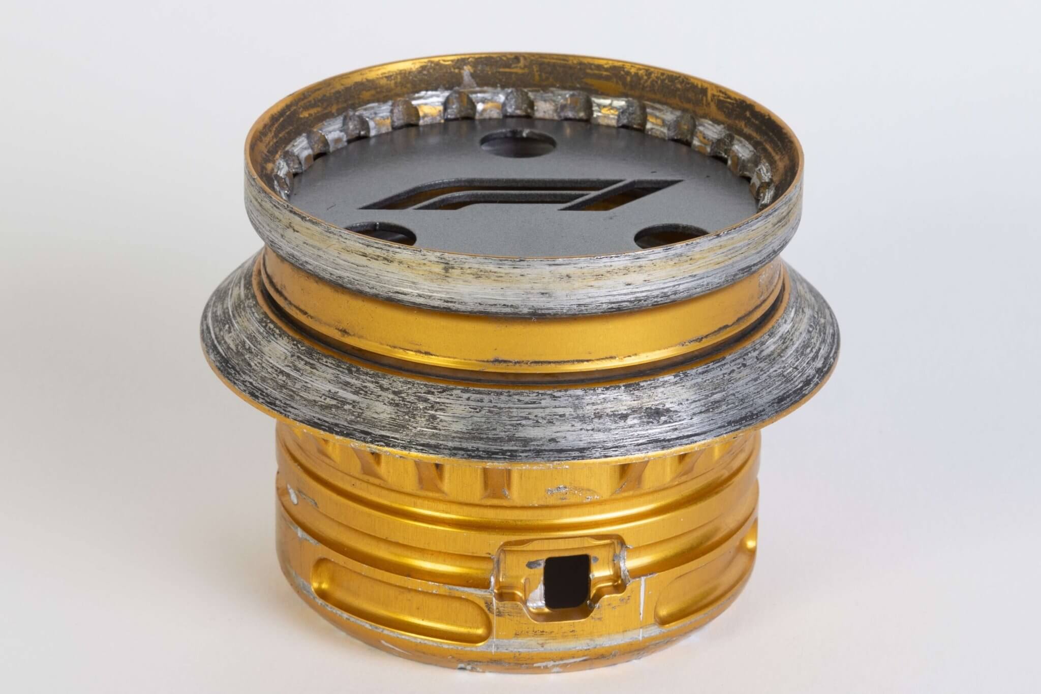 McLaren F1 Rear Wheel Nut Pen Holder - Gold Formula One Desk Decor - Ben's Auto Decor