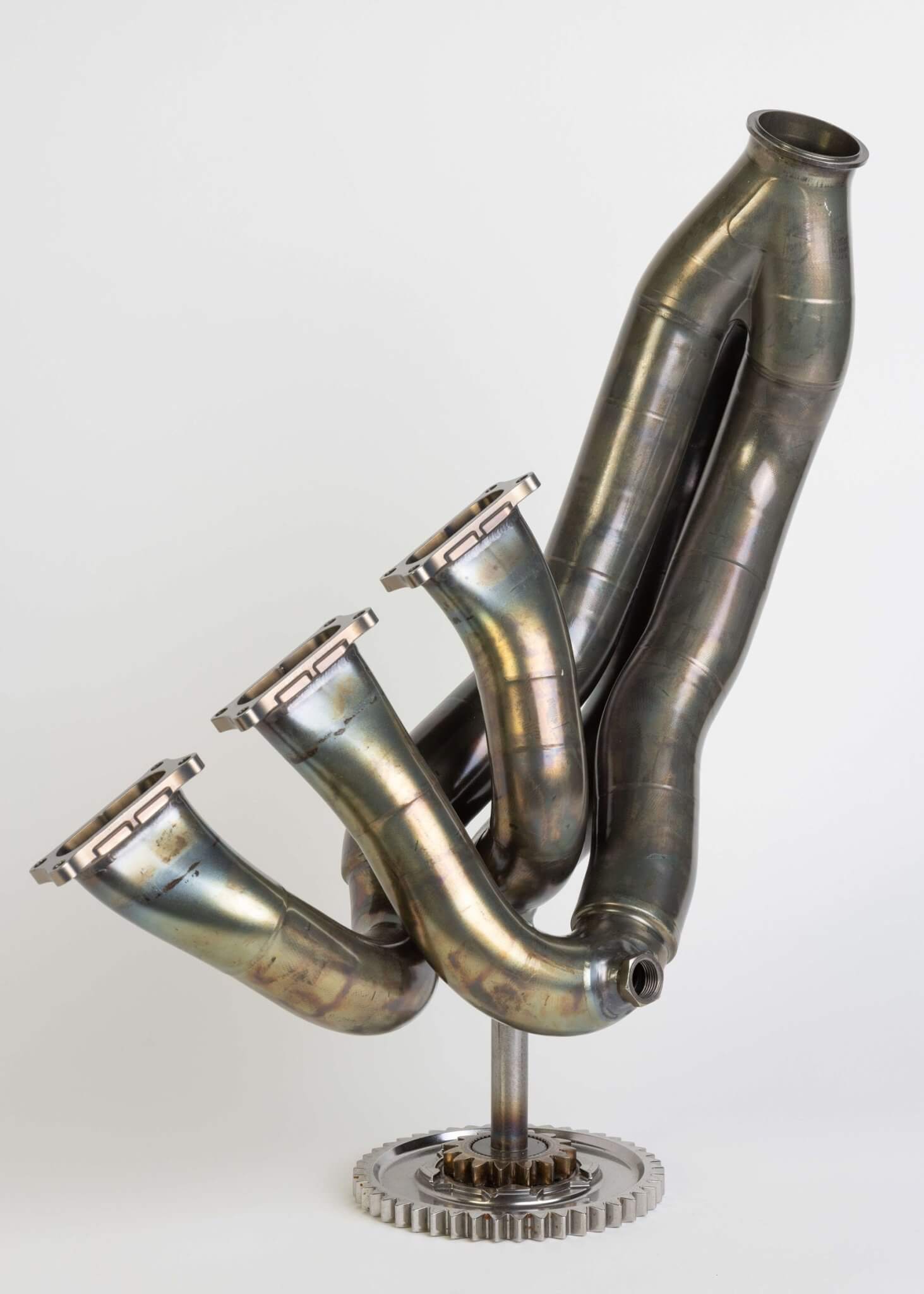 McLaren F1 Sculpture from Genuine Exhaust Manifold - Lando Norris 2019 V6 Patina Car Parts - Ben's Auto Decor