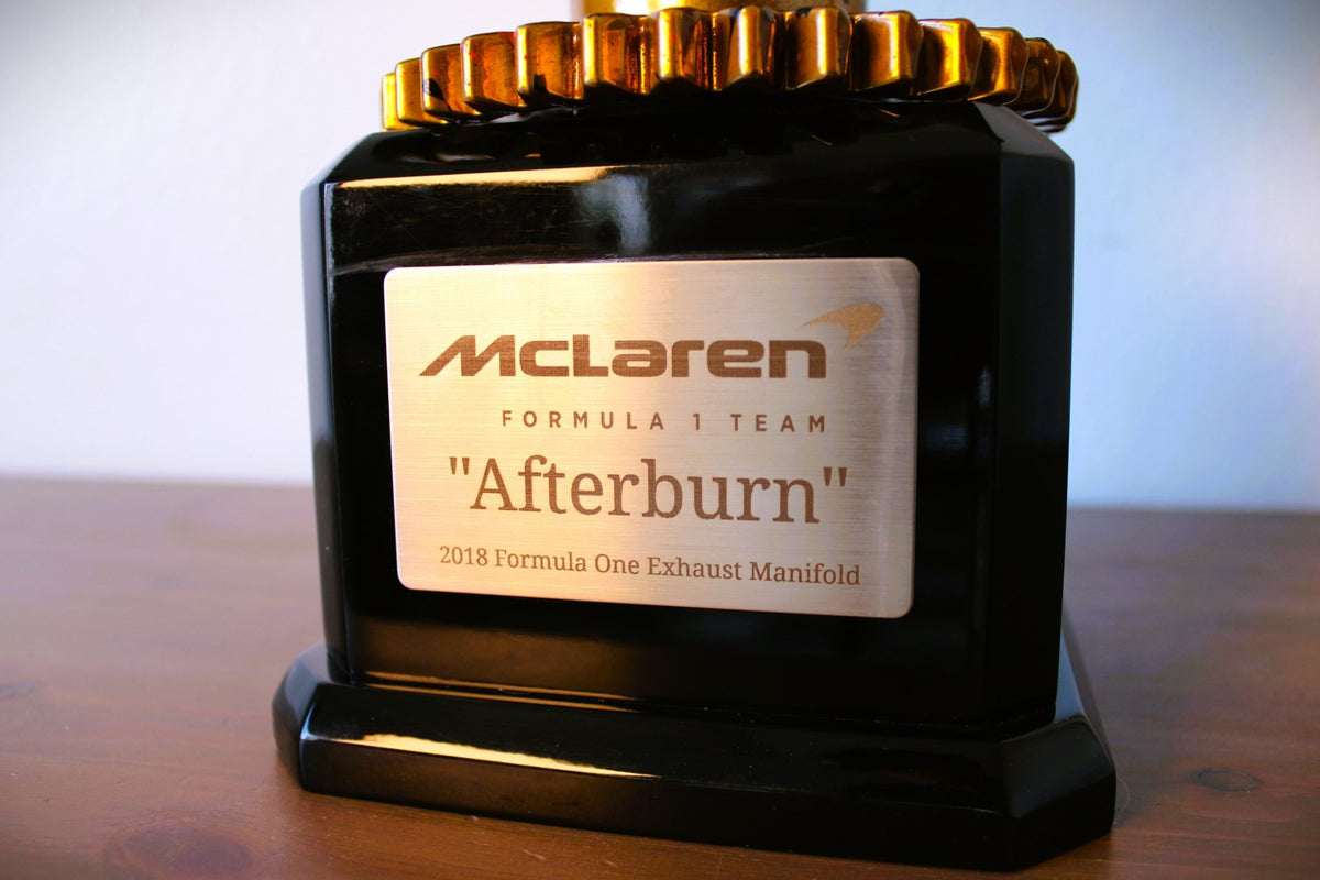McLaren Formula 1 Exhaust Manifold Sculpture - "Afterburn" - Ben's Auto Decor