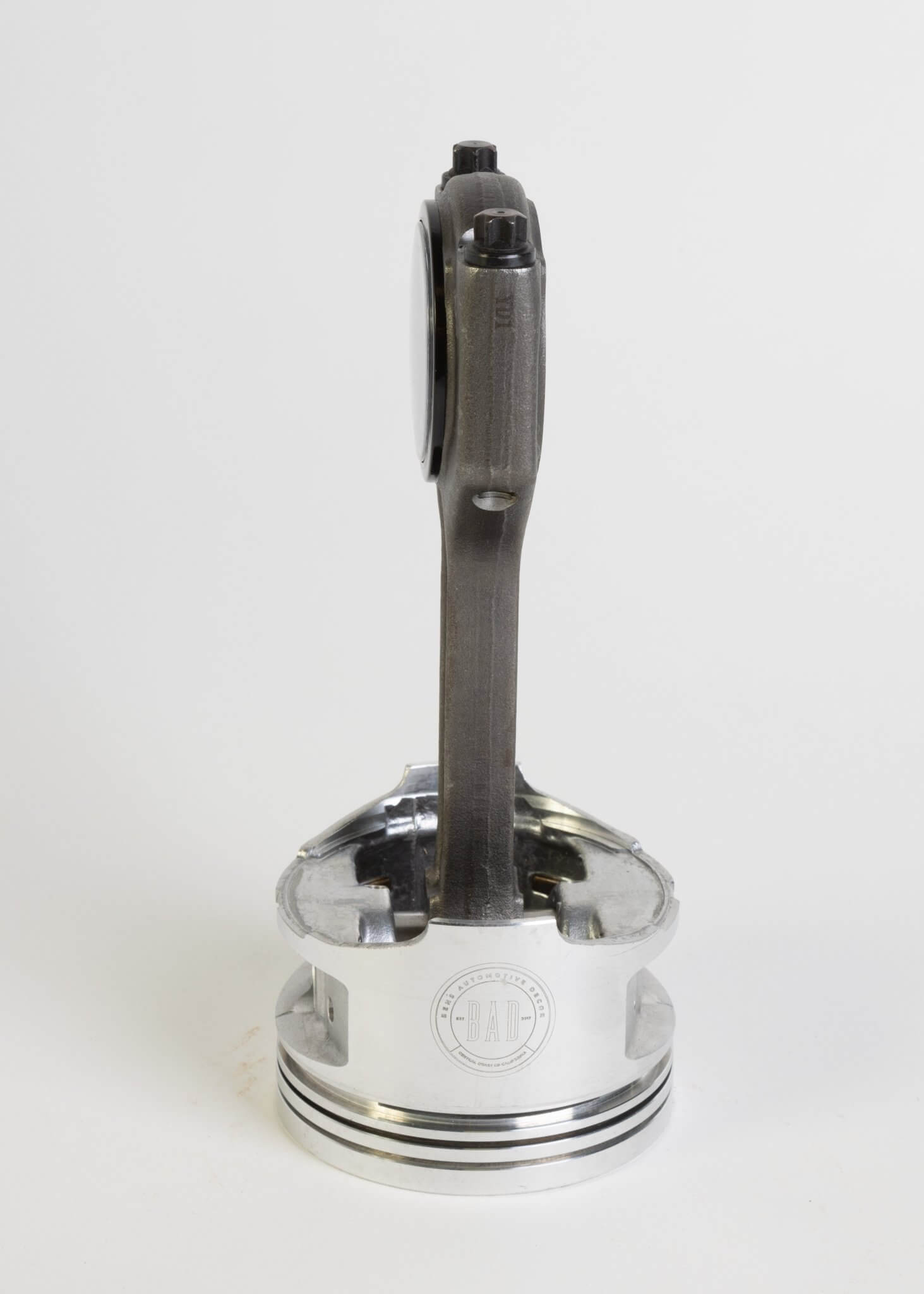 Piston Clock with White RPM Gauge Face - Unique Car Enthusiast Gift, Steampunk Clock for Gearheads, Automotive Decor - Ben's Auto Decor