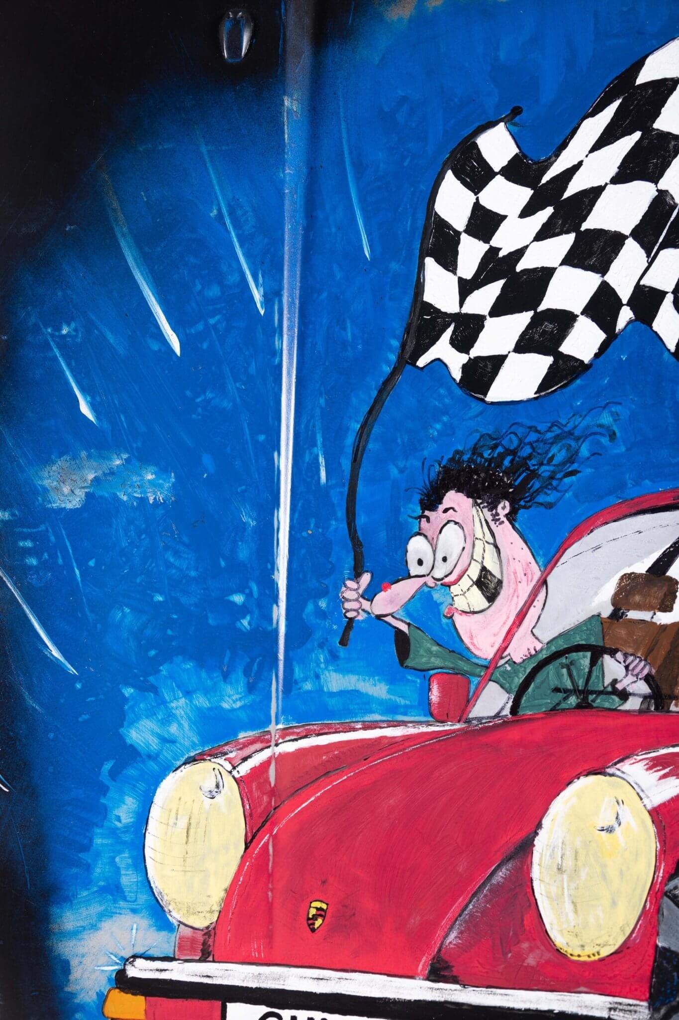 Porsche 911 Hood Art - Hand - Painted Automotive Artwork, Unique Piece 'GULP' - Ben's Auto Decor