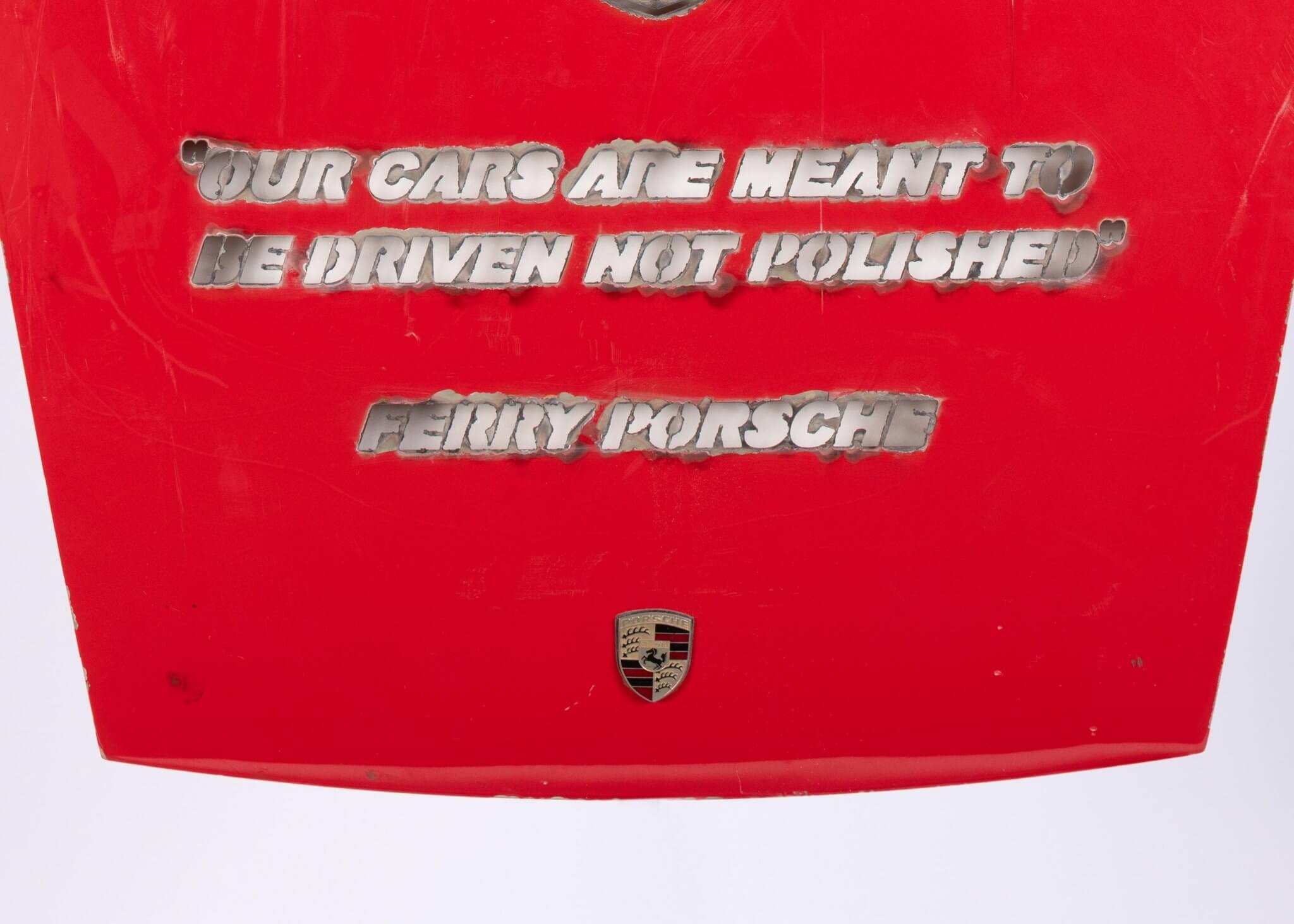 Porsche 911 Hood Wall Art - Ferdinand Porsche Quote, Distinctive Decor - Ben's Auto Decor