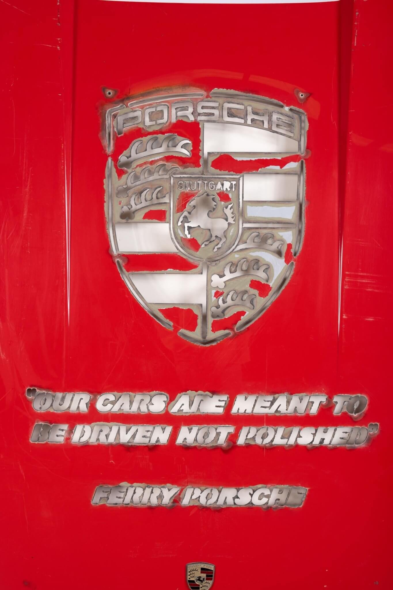 Porsche 911 Hood Wall Art - Ferdinand Porsche Quote, Distinctive Decor - Ben's Auto Decor