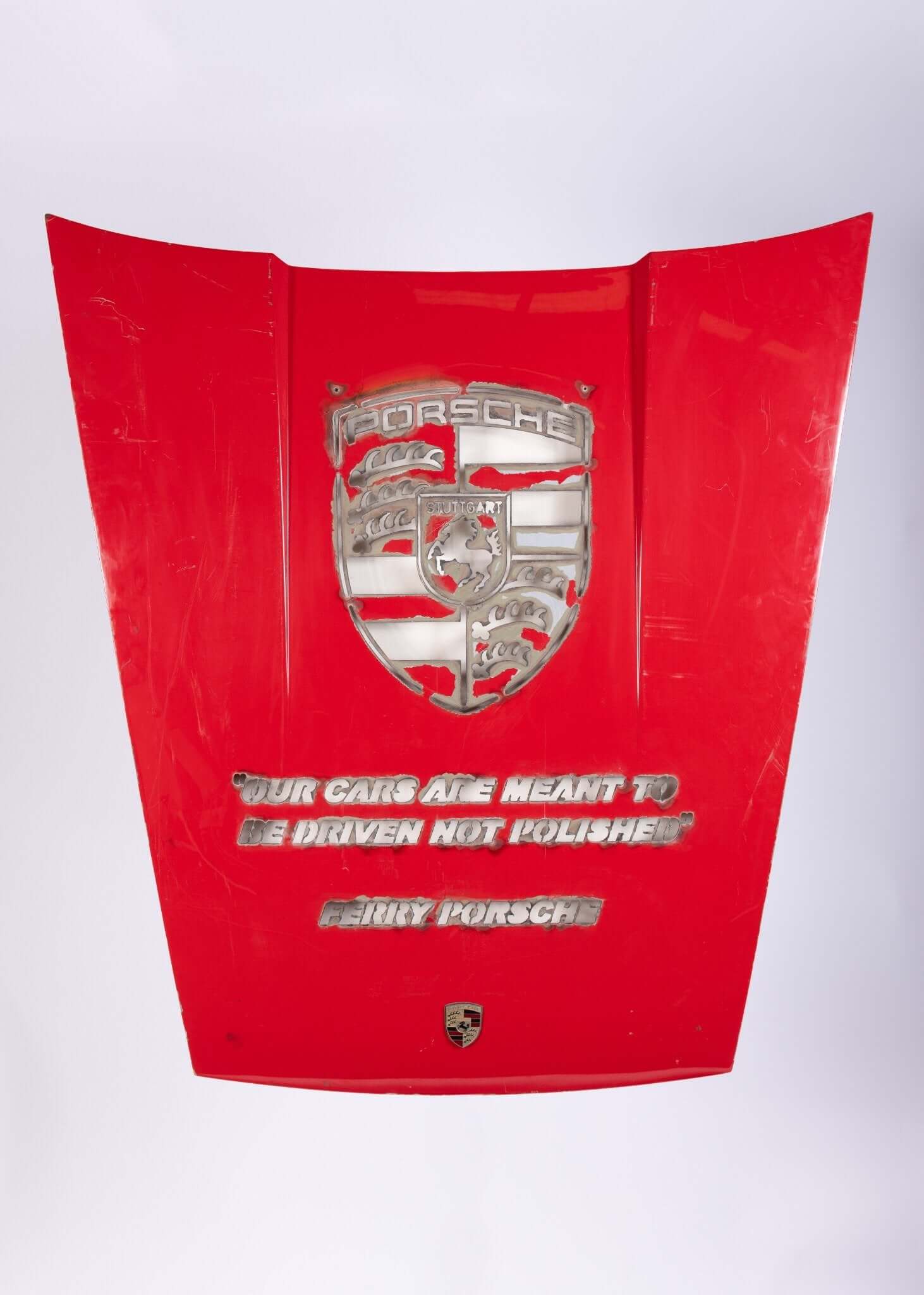 Porsche 911 Hood Wall Art - Ferdinand Porsche Quote, Distinctive Decor - Ben's Auto Decor