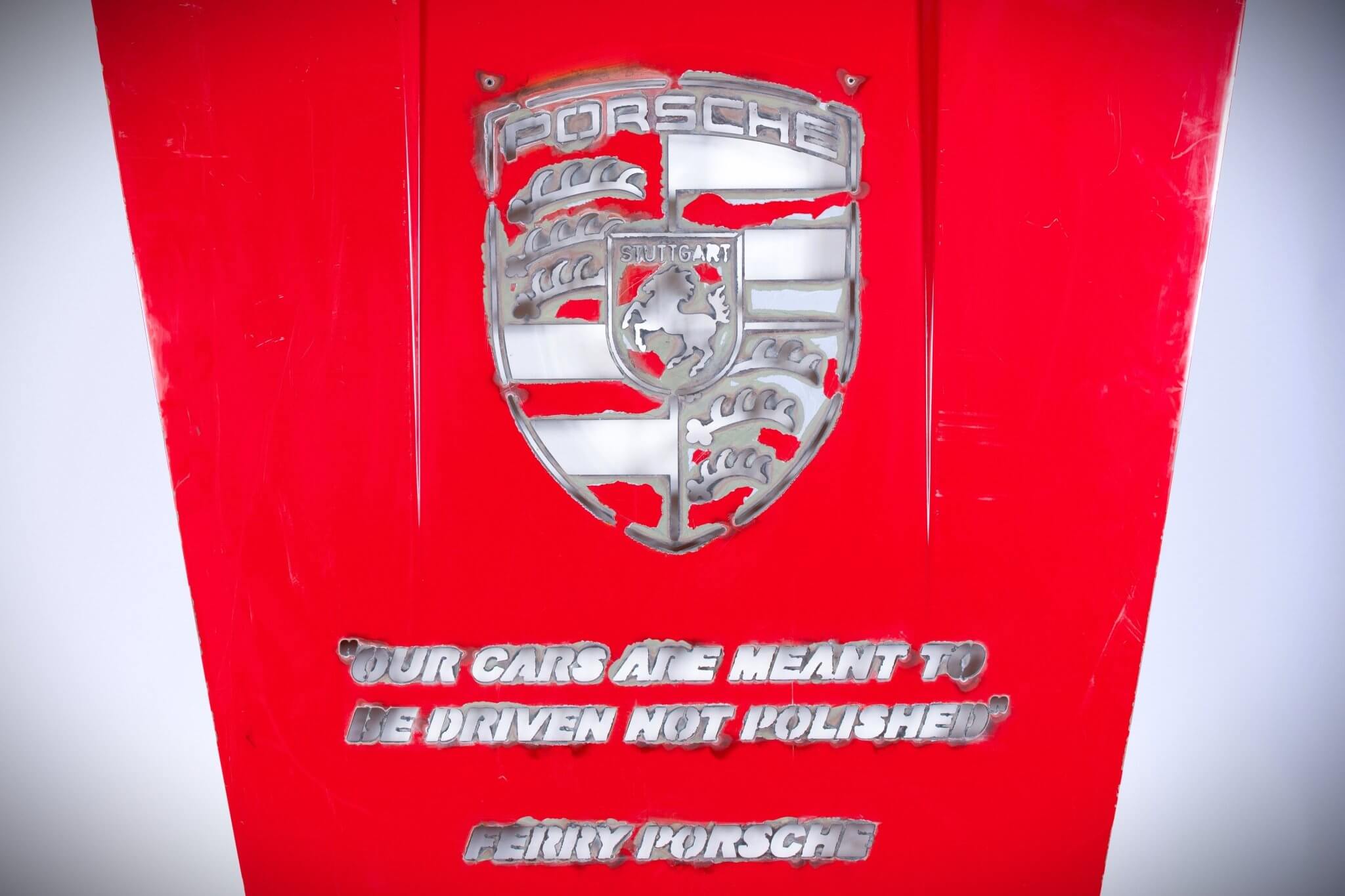 Porsche 911 Hood Wall Art - Ferdinand Porsche Quote, Distinctive Decor - Ben's Auto Decor