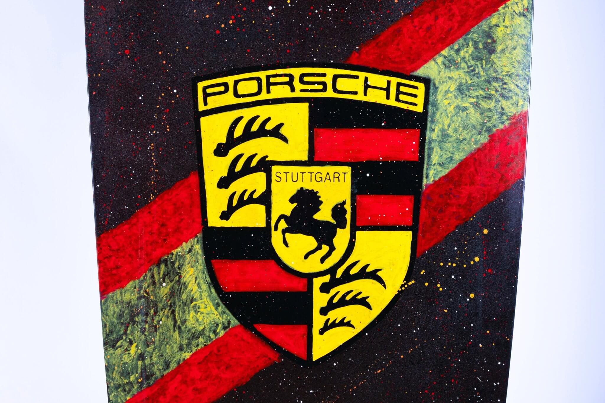 Porsche 944 Hood Wall Art - Hand Painted, Automotive Shop Decor, Original Design - Ben's Auto Decor