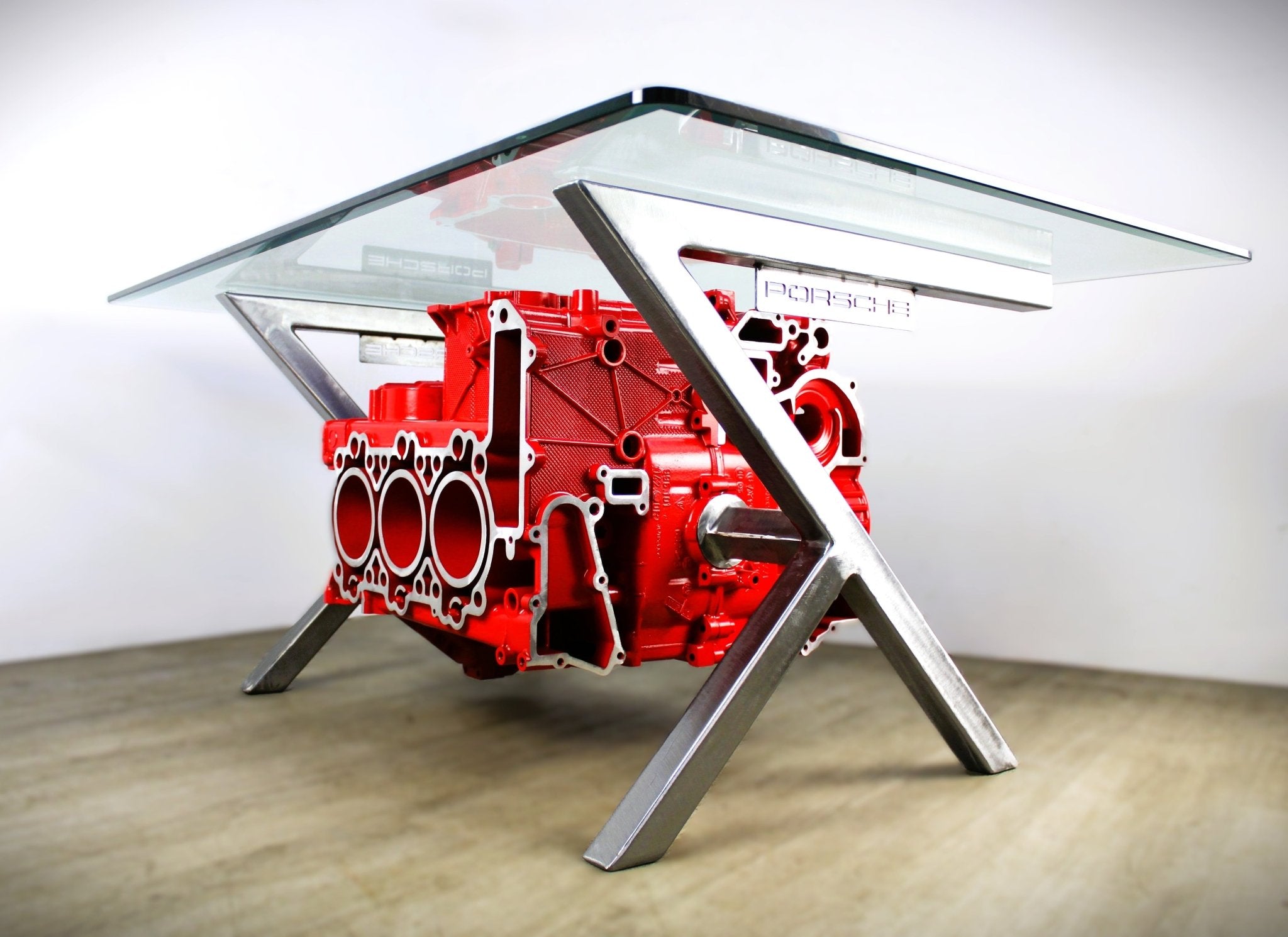 Porsche Engine Block Coffee Table - Handmade Automotive Decor, Unique Coffee Table, Man Cave Furniture - Ben's Auto Decor