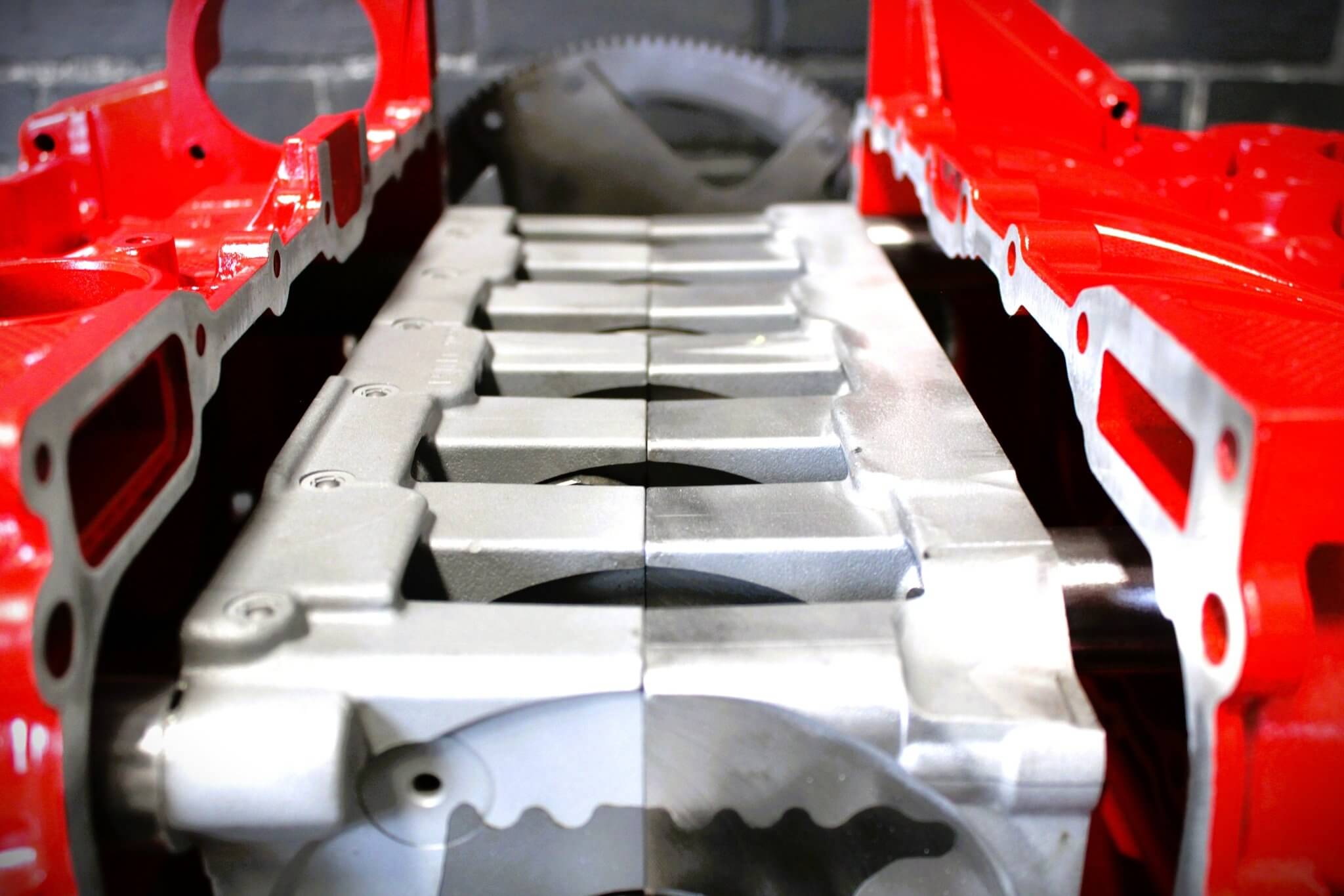 Porsche Engine Coffee Table – Exploded Diagram Display with Crankshaft & Heads | Industrial Frame | Custom Finish | Glass Top Included - Ben's Auto Decor