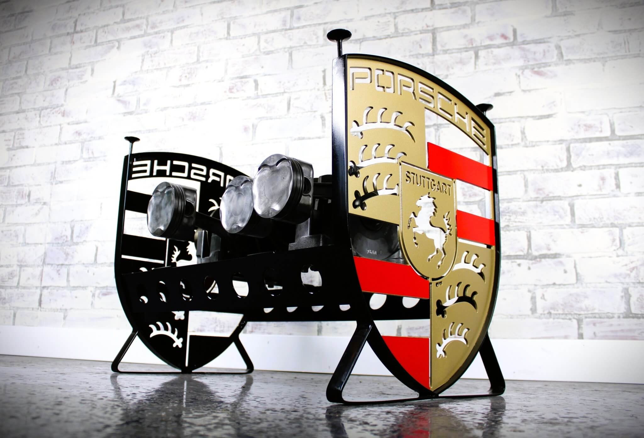 Porsche Flat - 6 Crankshaft Engine Coffee Table - Automotive Decor, Unique Man Cave Furniture - Ben's Auto Decor