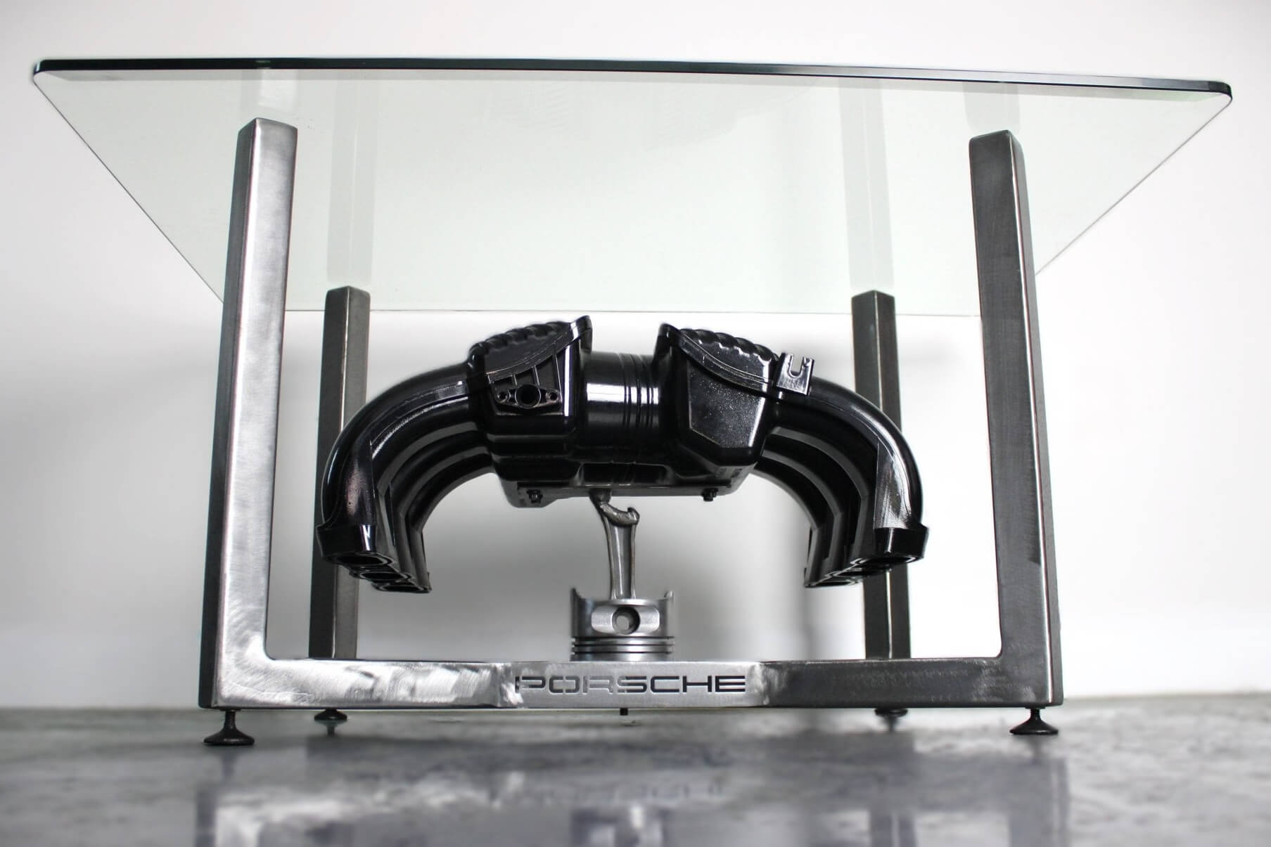 Porsche Intake Manifold Coffee Table - Unique Coffee Table, Automotive Decor, Modern Coffee Table - Ben's Auto Decor