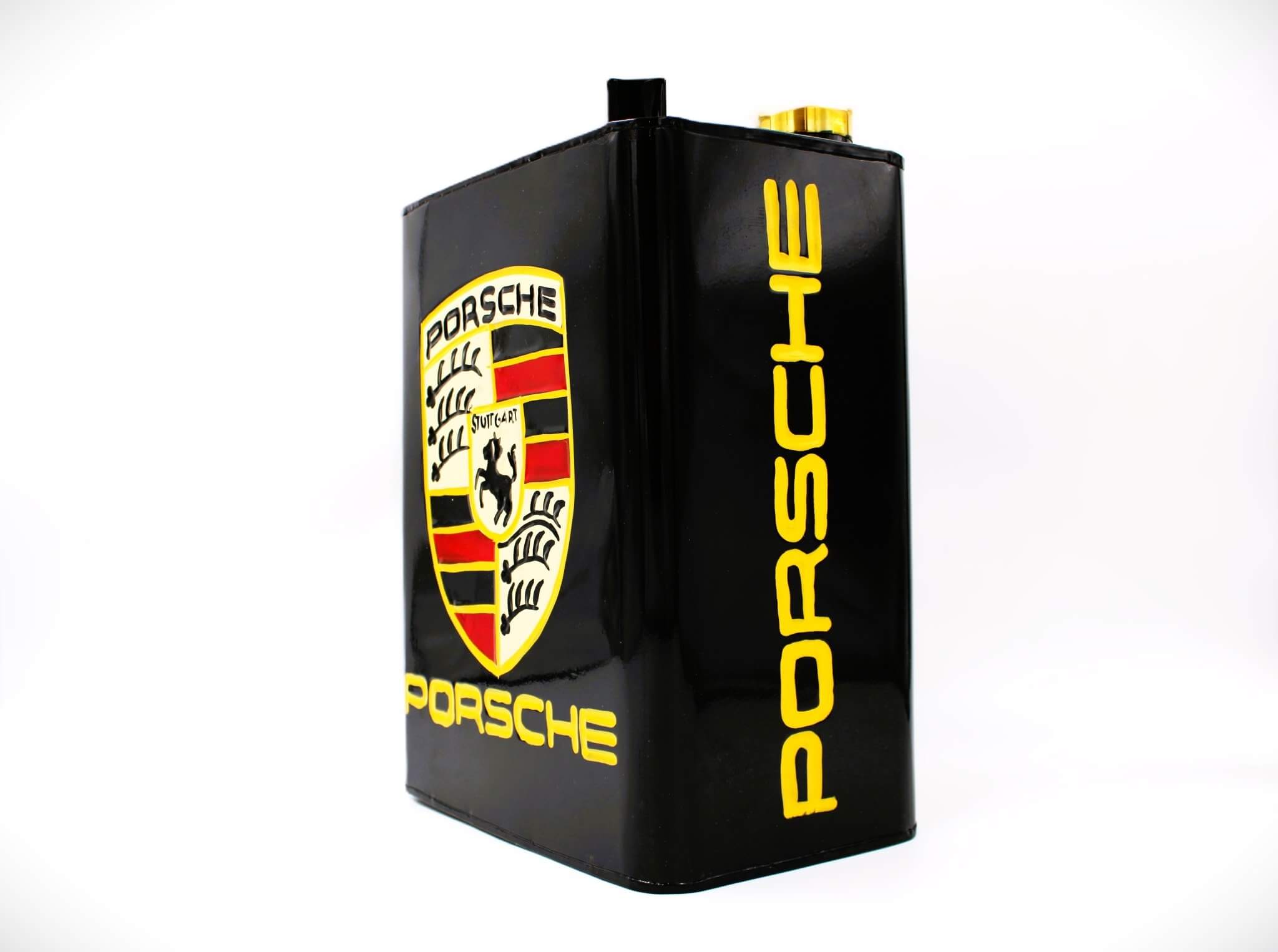 Porsche Vintage Gas Can - Luxury Car Fan Gift, Porsche Logo Art, Cool Home Decor - Ben's Auto Decor