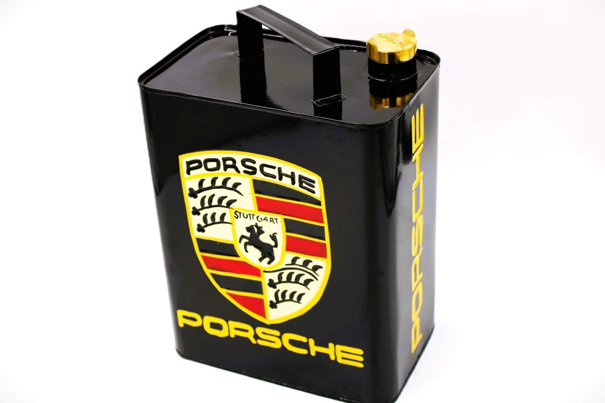 Porsche Vintage Gas Can - Luxury Car Fan Gift, Porsche Logo Art, Cool Home Decor - Ben's Auto Decor