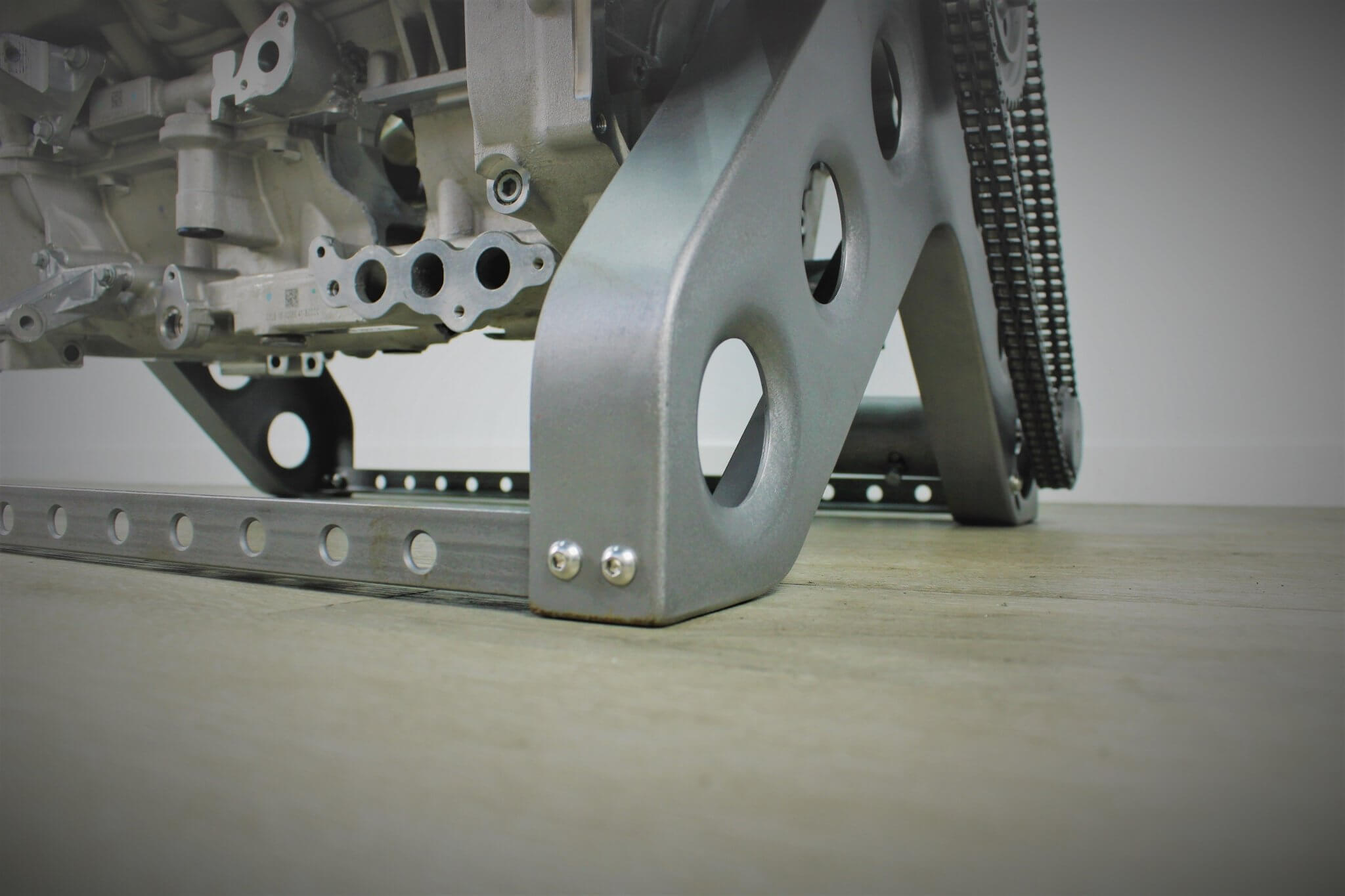 Rotating Engine Block Coffee Table - X Frame Customizable Man Cave Furniture - Ben's Auto Decor