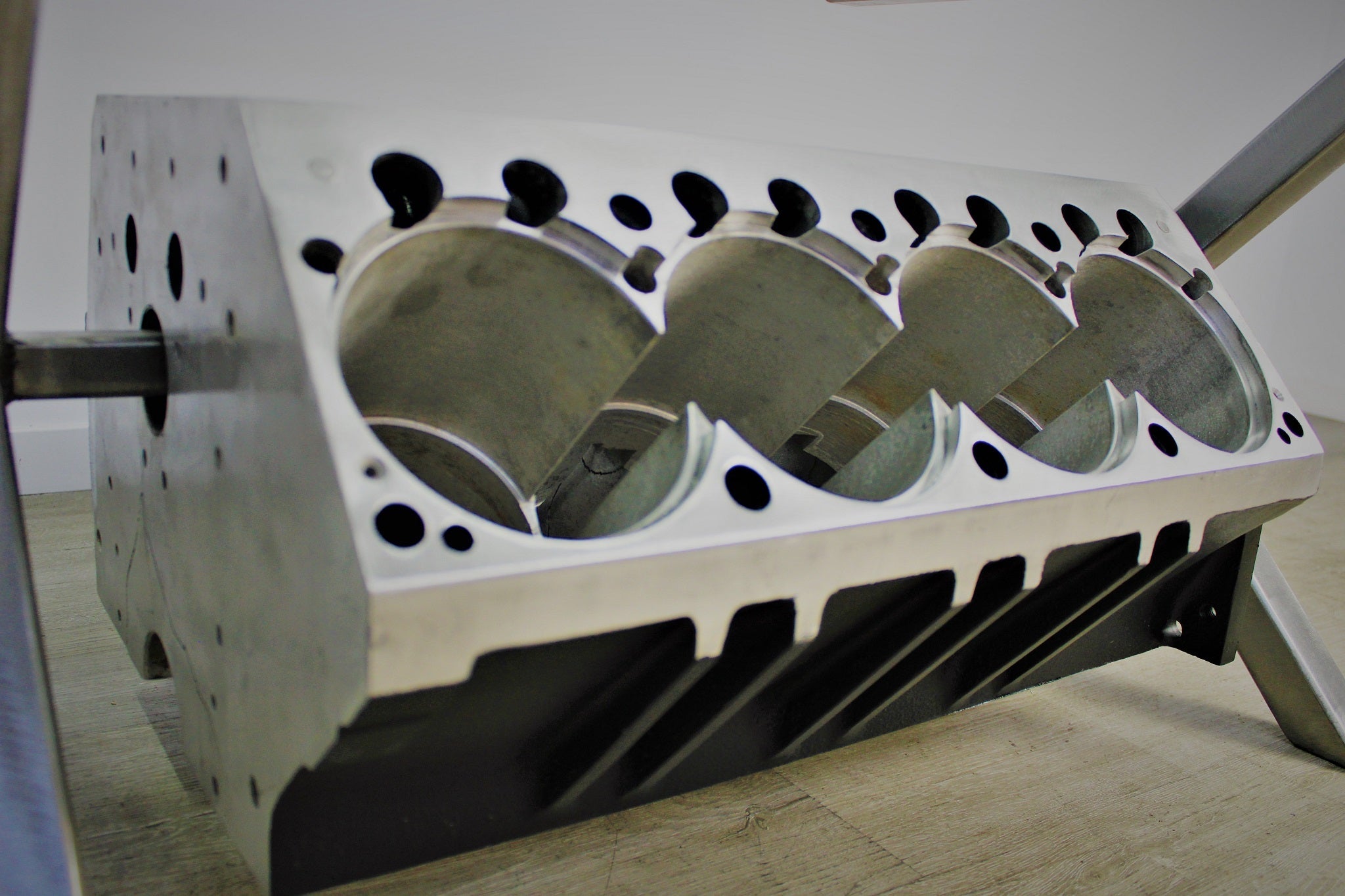 Top Fuel Donovan 417 Aluminum Engine Coffee Table - Unique Man Cave Furniture - Ben's Auto Decor