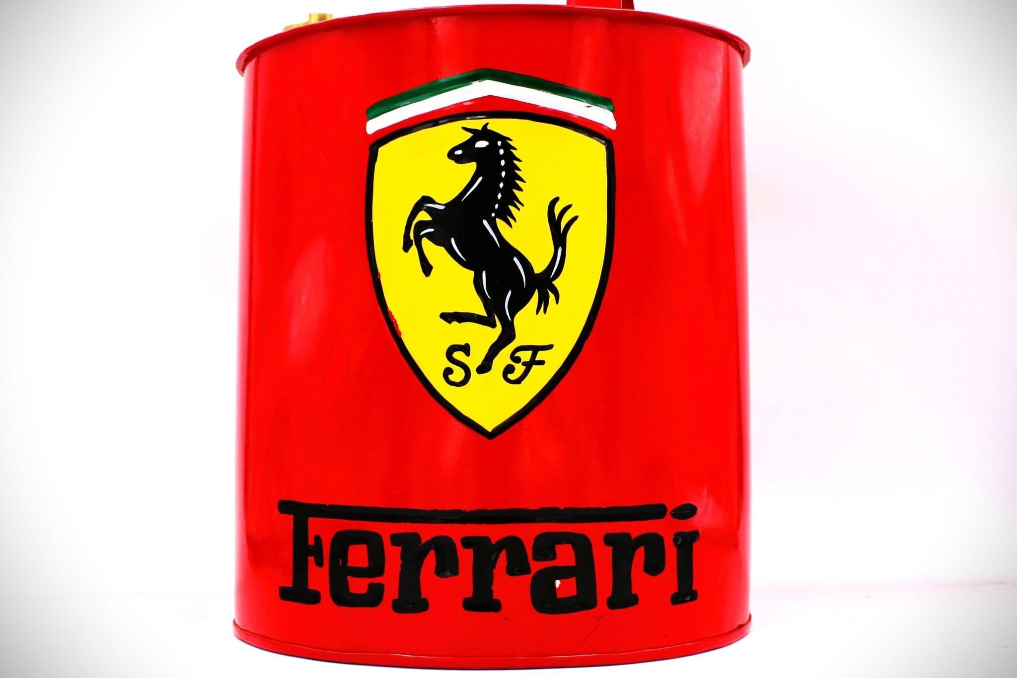 Vintage - Style Ferrari Oval Fuel Can – Hand - Painted & Limited Edition - Ben's Auto Decor