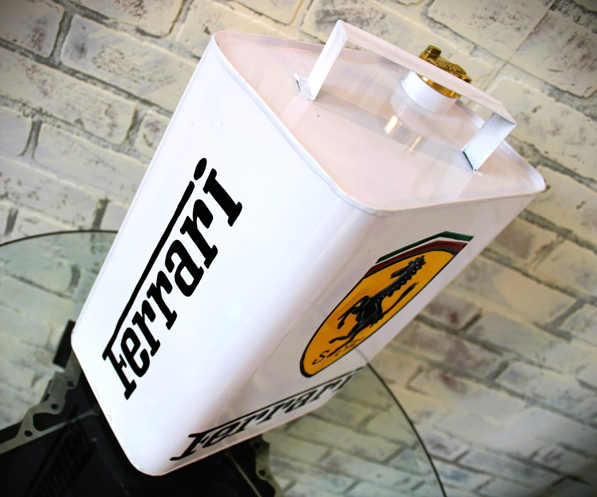 Vintage - Style Ferrari Rectangular Fuel Can – Hand - Painted & Limited Edition - Ben's Auto Decor