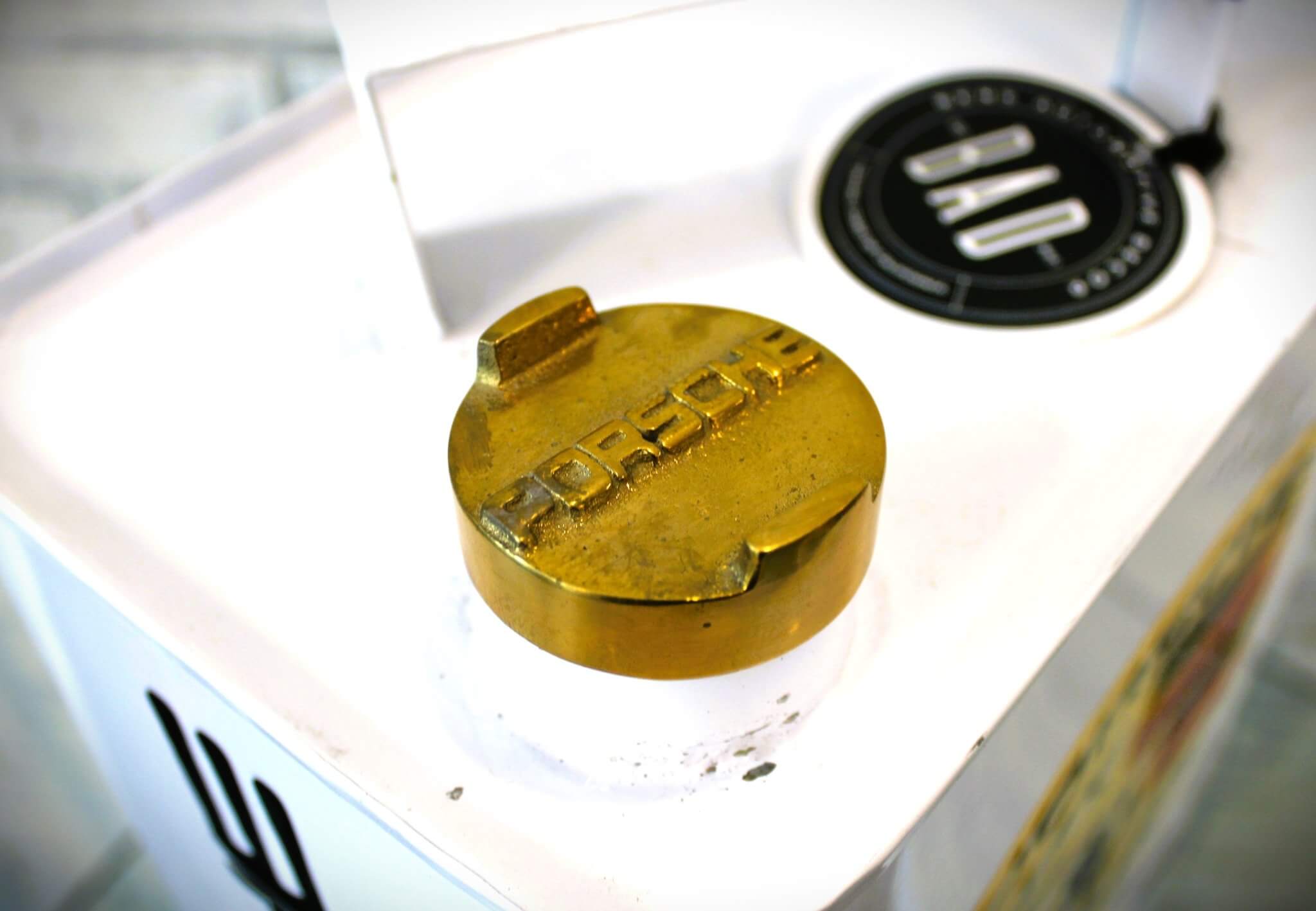 White Porsche Vintage Style Fuel Can – Hand - Painted & Limited Edition - Ben's Auto Decor