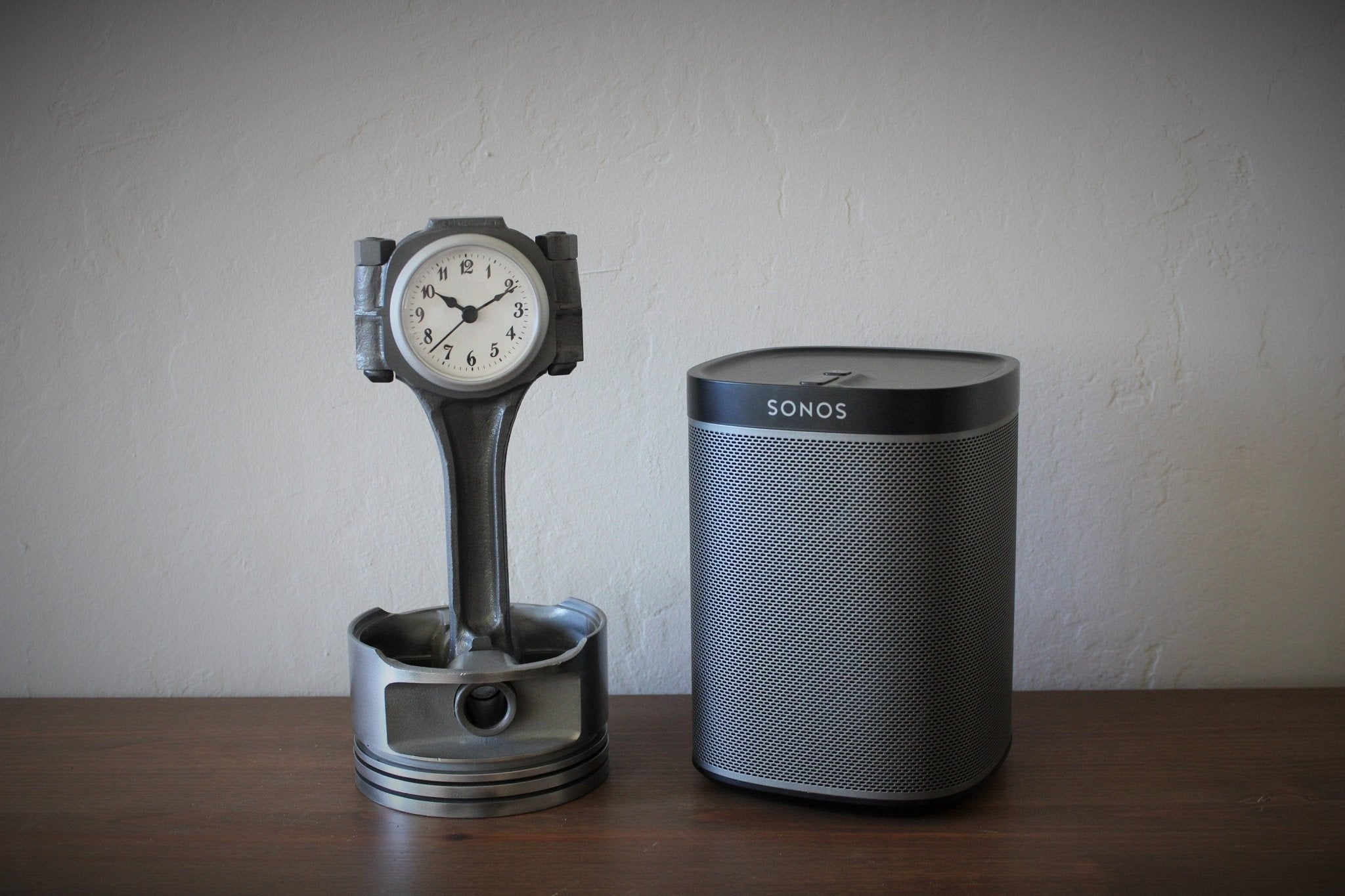 Chevy Piston Clock - Handmade Desk Clock For Chevrolet Fan, Steampunk Clock - Ben's Auto Decor