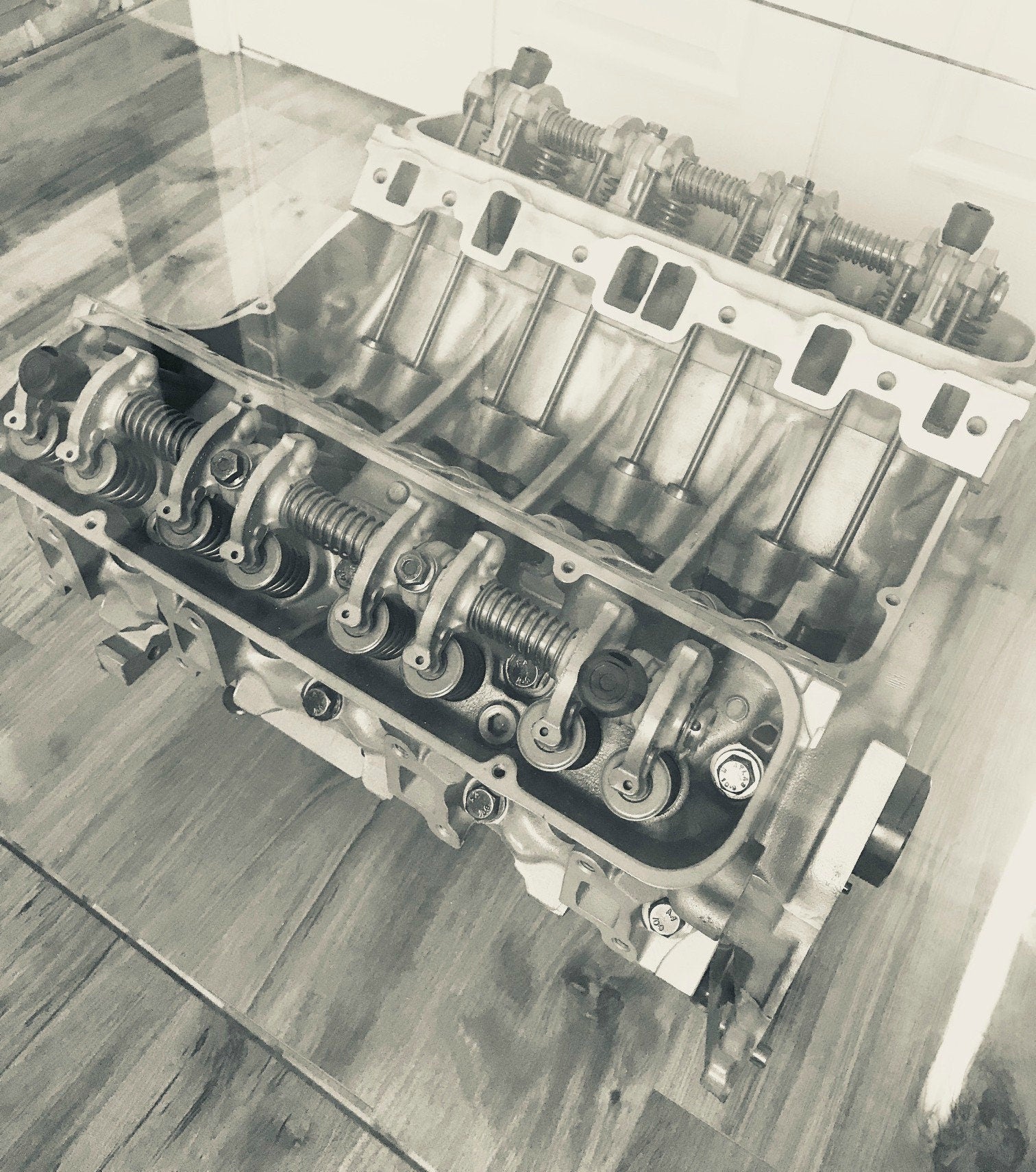 Engine Block Coffee Table - Customizable Man Cave Furniture, Handcrafted Automotive Decor - Ben's Auto Decor