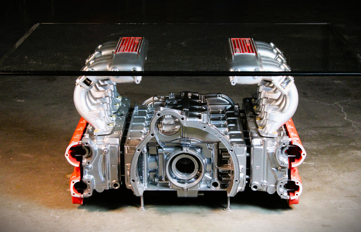 Cuore Aperto — Ferrari Testarossa Flat-12 Sculptural Table