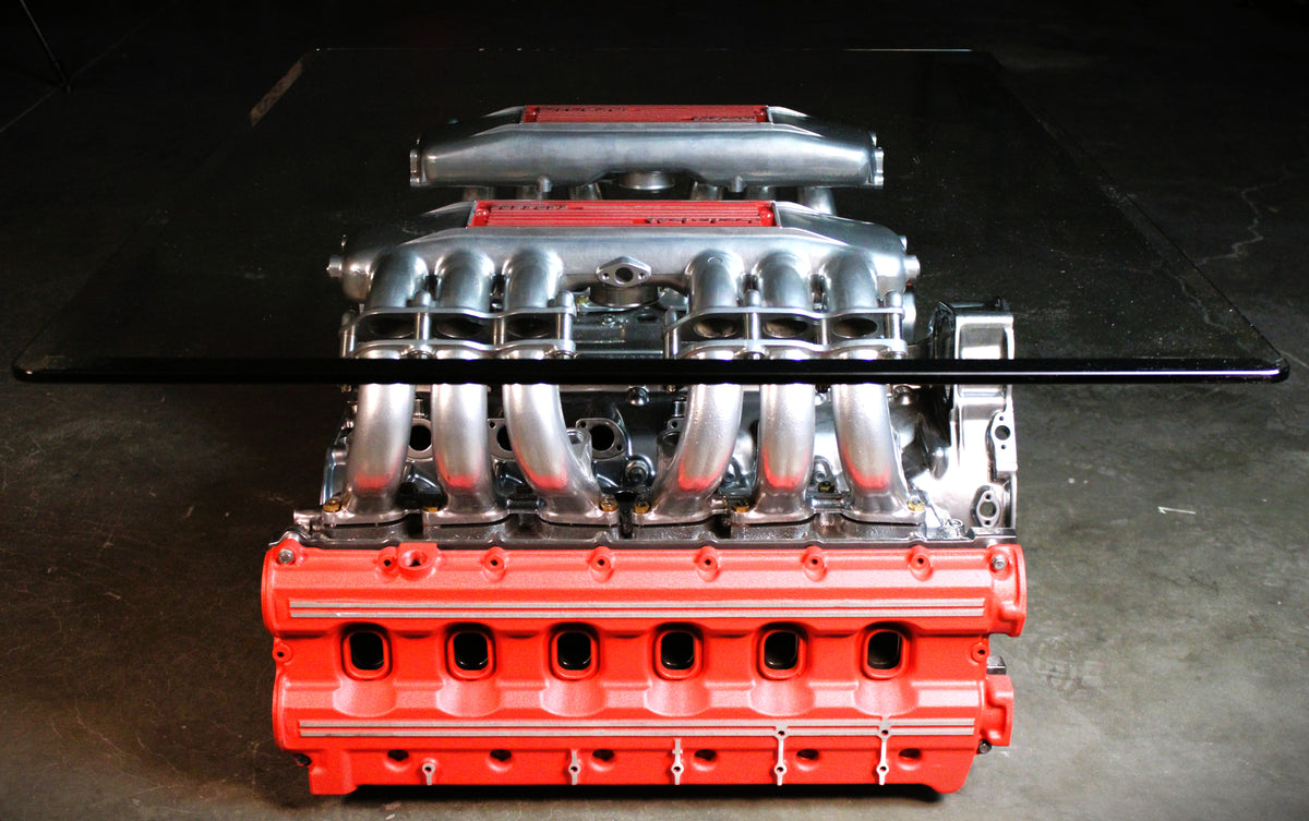 Cuore Aperto — Ferrari Testarossa Flat-12 Sculptural Table